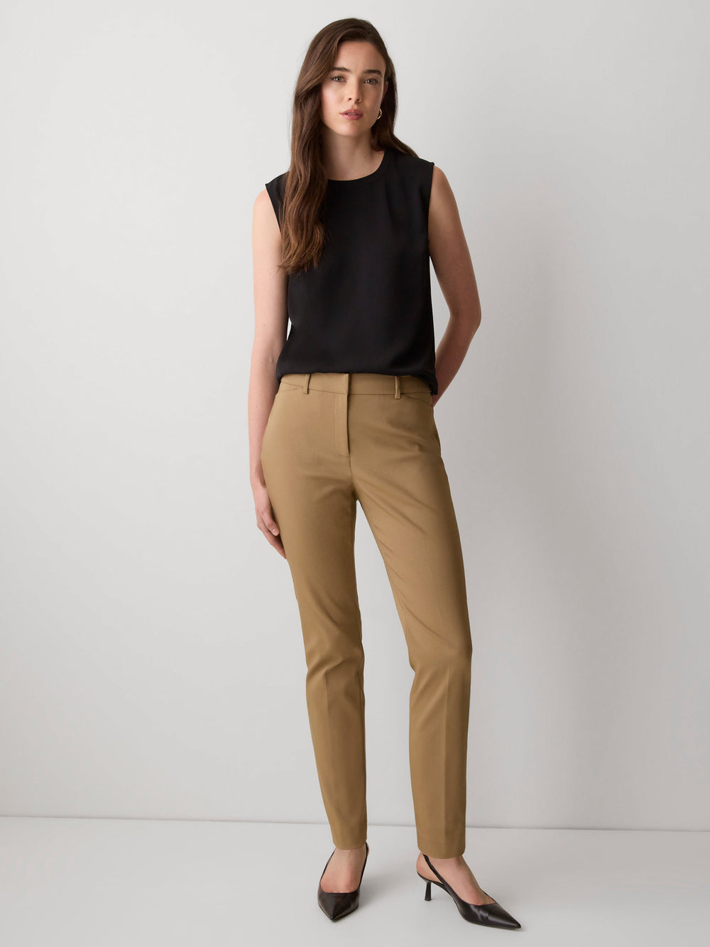 Crew-Neck Satin Cami rw&co Great Value Deal