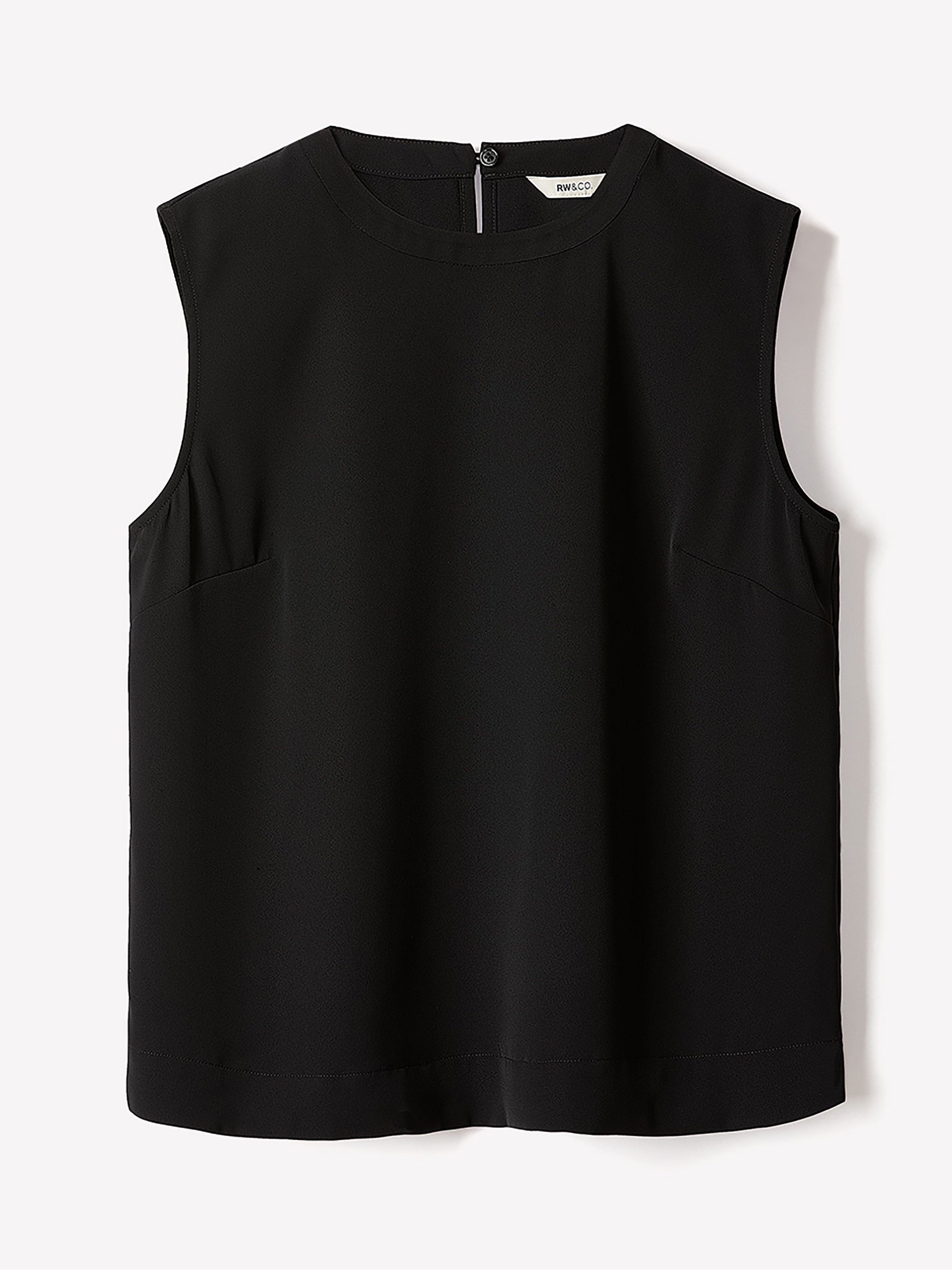 Crew-Neck Satin Cami rw&co Great Value Deal