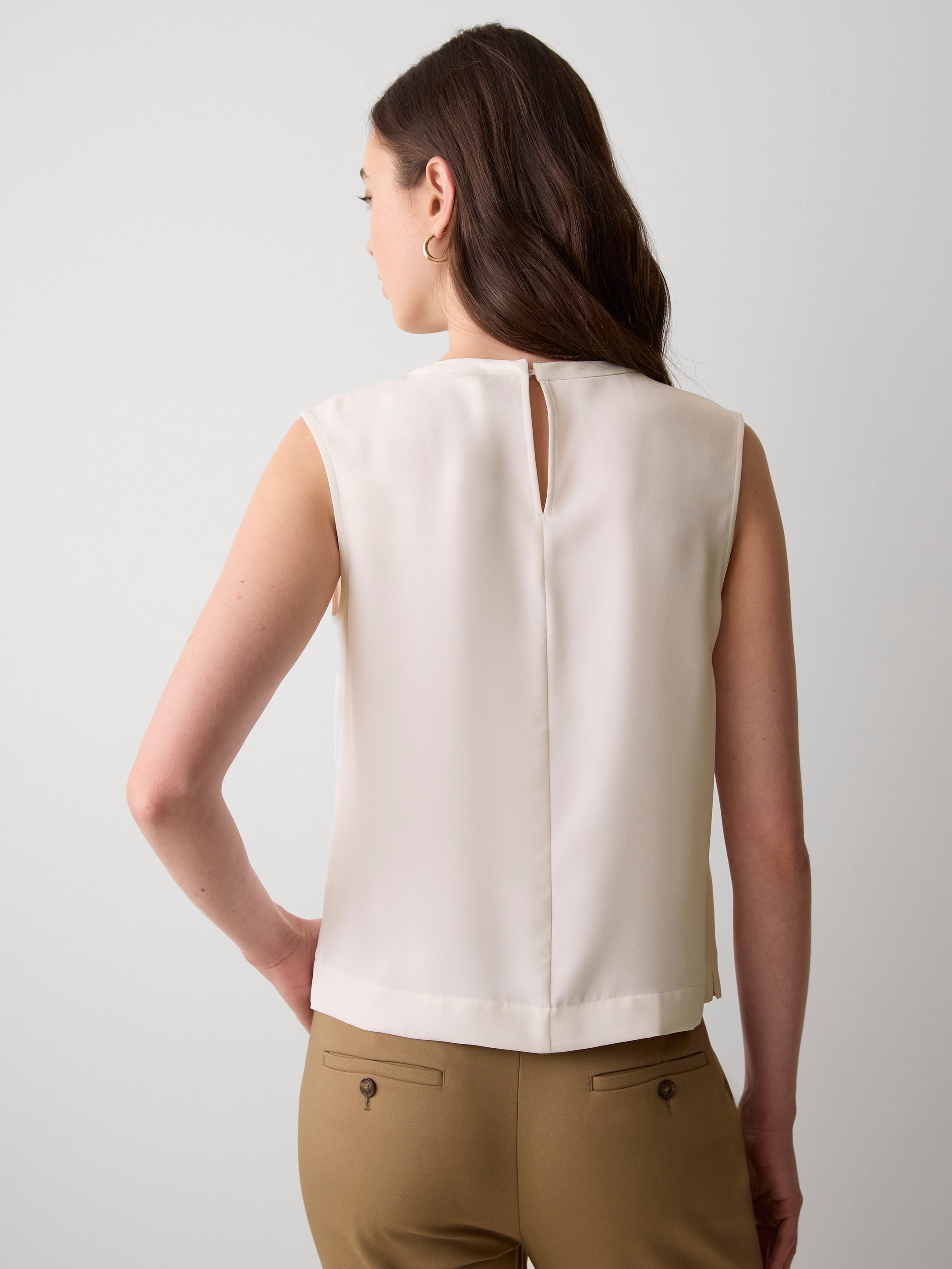 Crew-Neck Satin Cami rw&co Great Value Deal