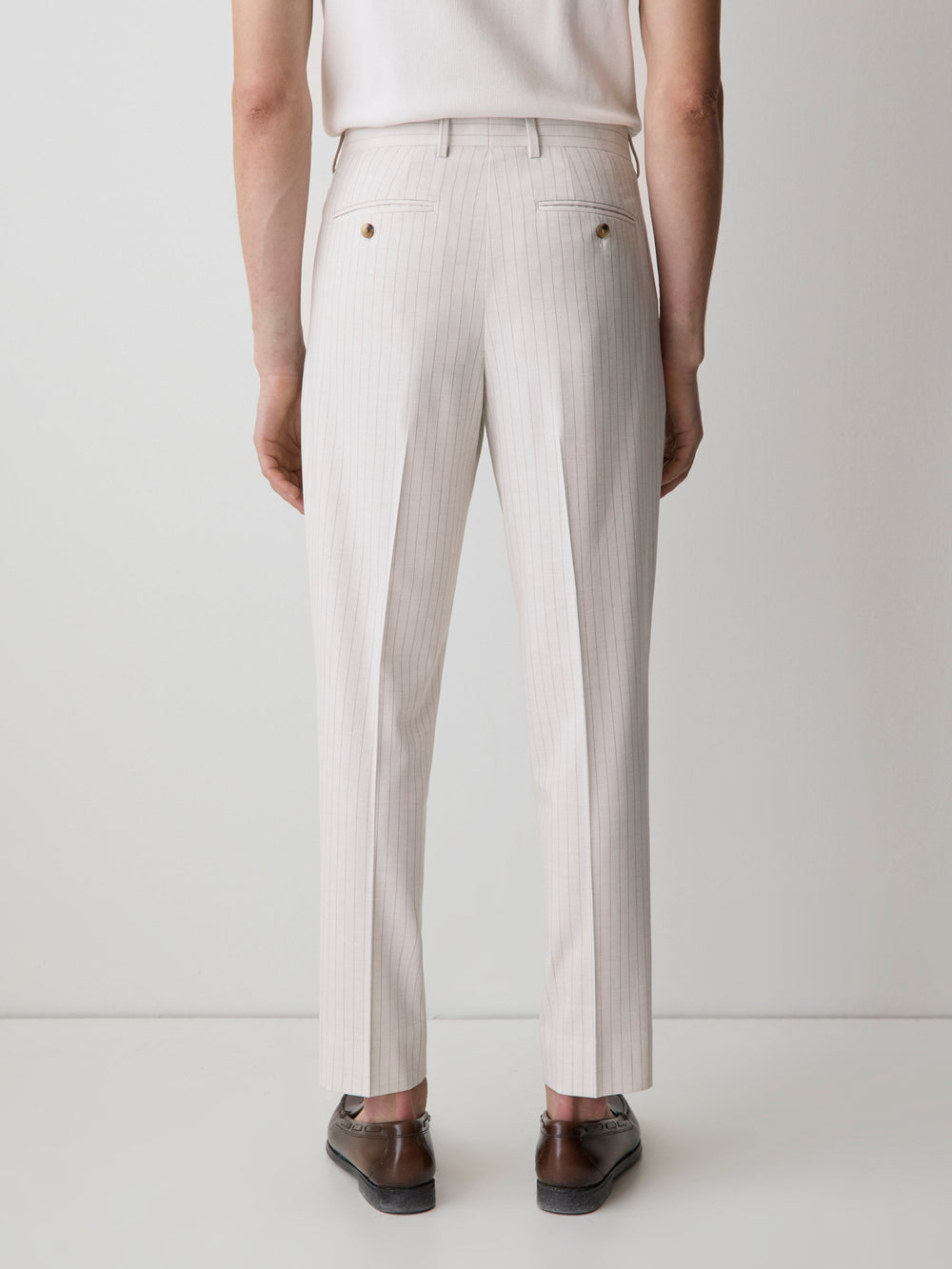 Pleated Tapered-Leg Striped Suit Pant rw&co Exclusive Sale Price