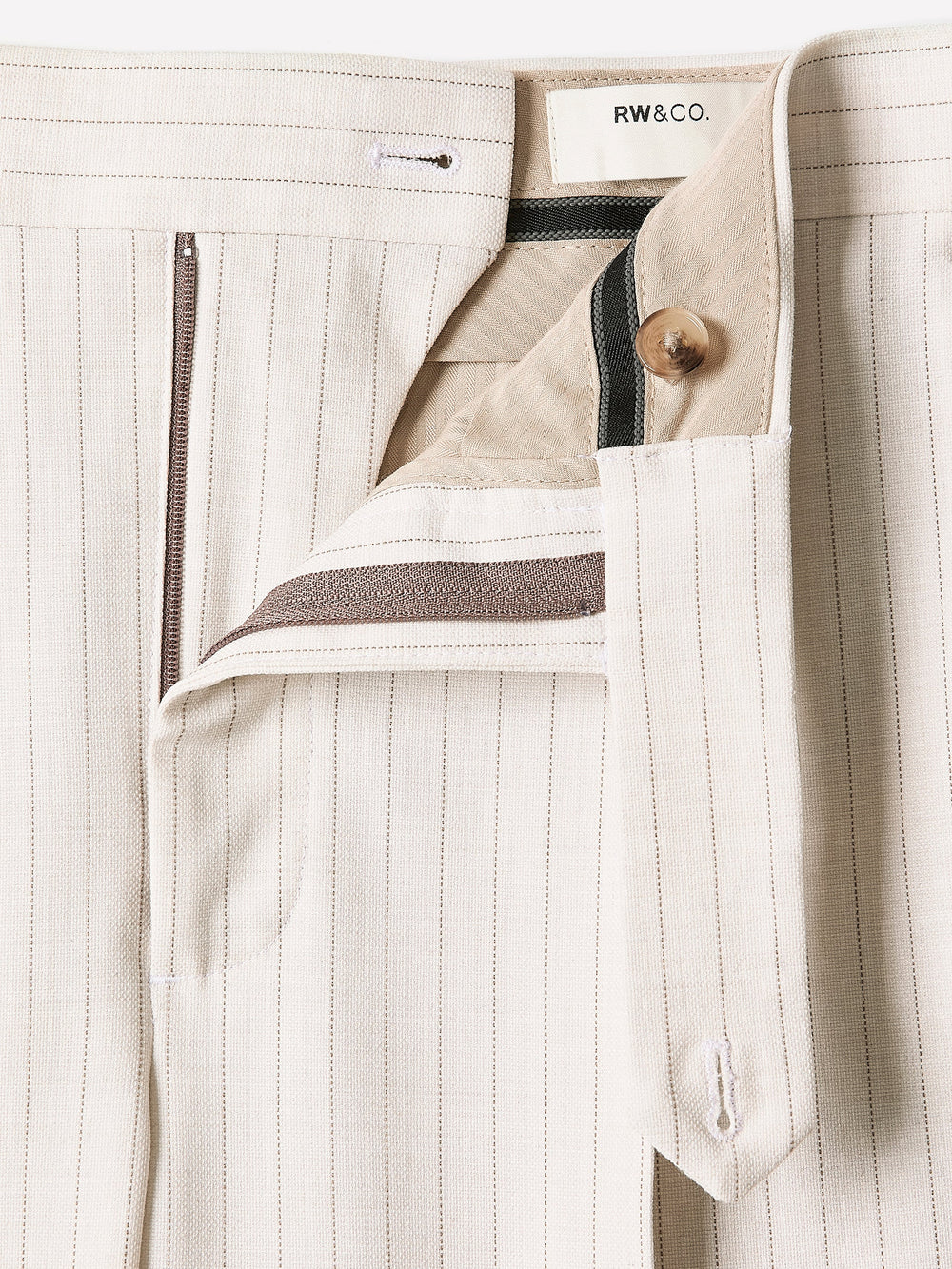 Pleated Tapered-Leg Striped Suit Pant rw&co Exclusive Sale Price