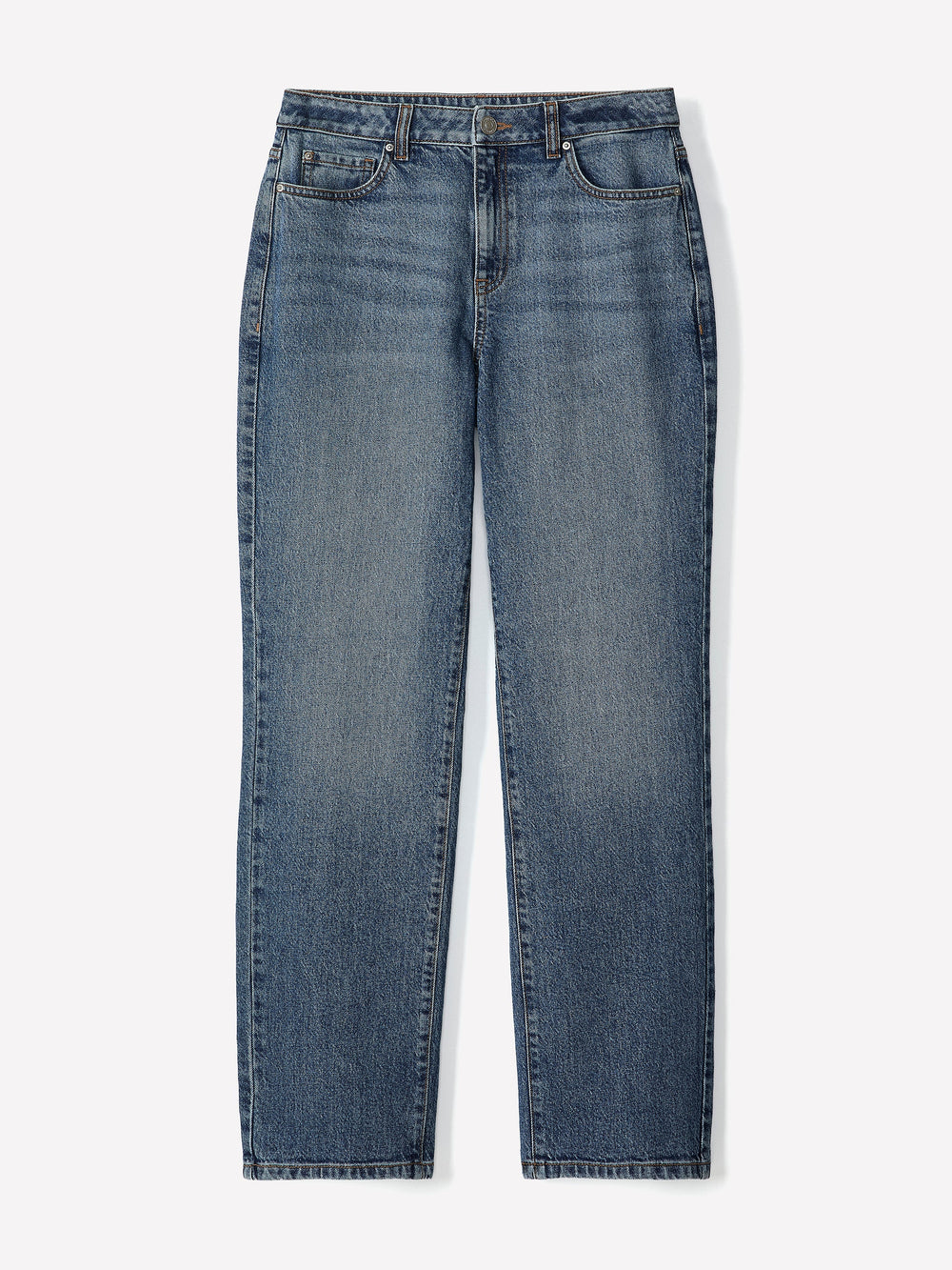 Medium-Wash Straight-Leg Jeans rw&co Special Promo Price