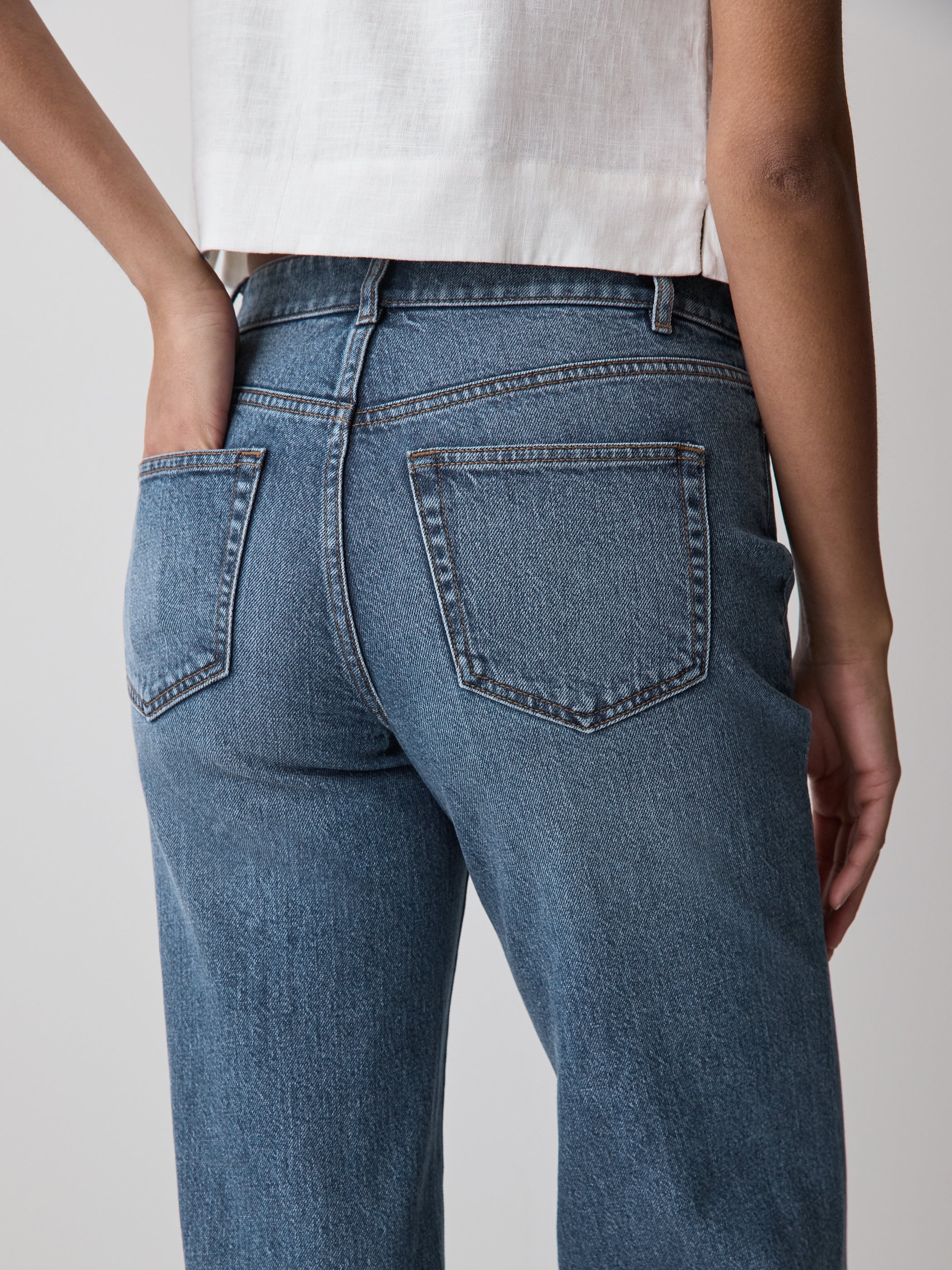 High-Rise Wide-Leg Jeans rw&co On Sale