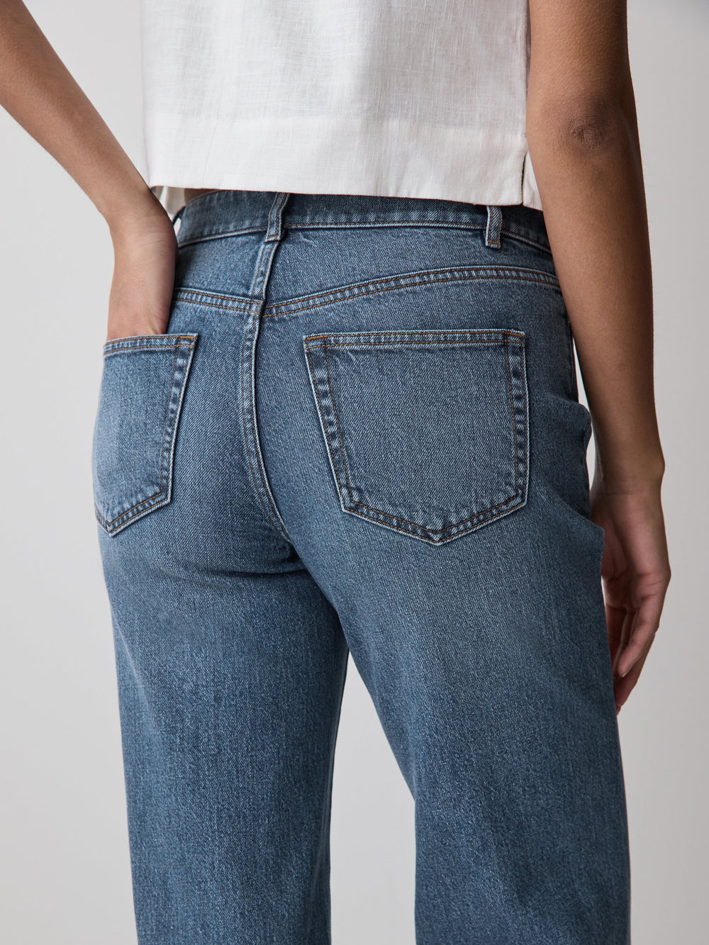 High-Rise Wide-Leg Jeans rw&co On Sale