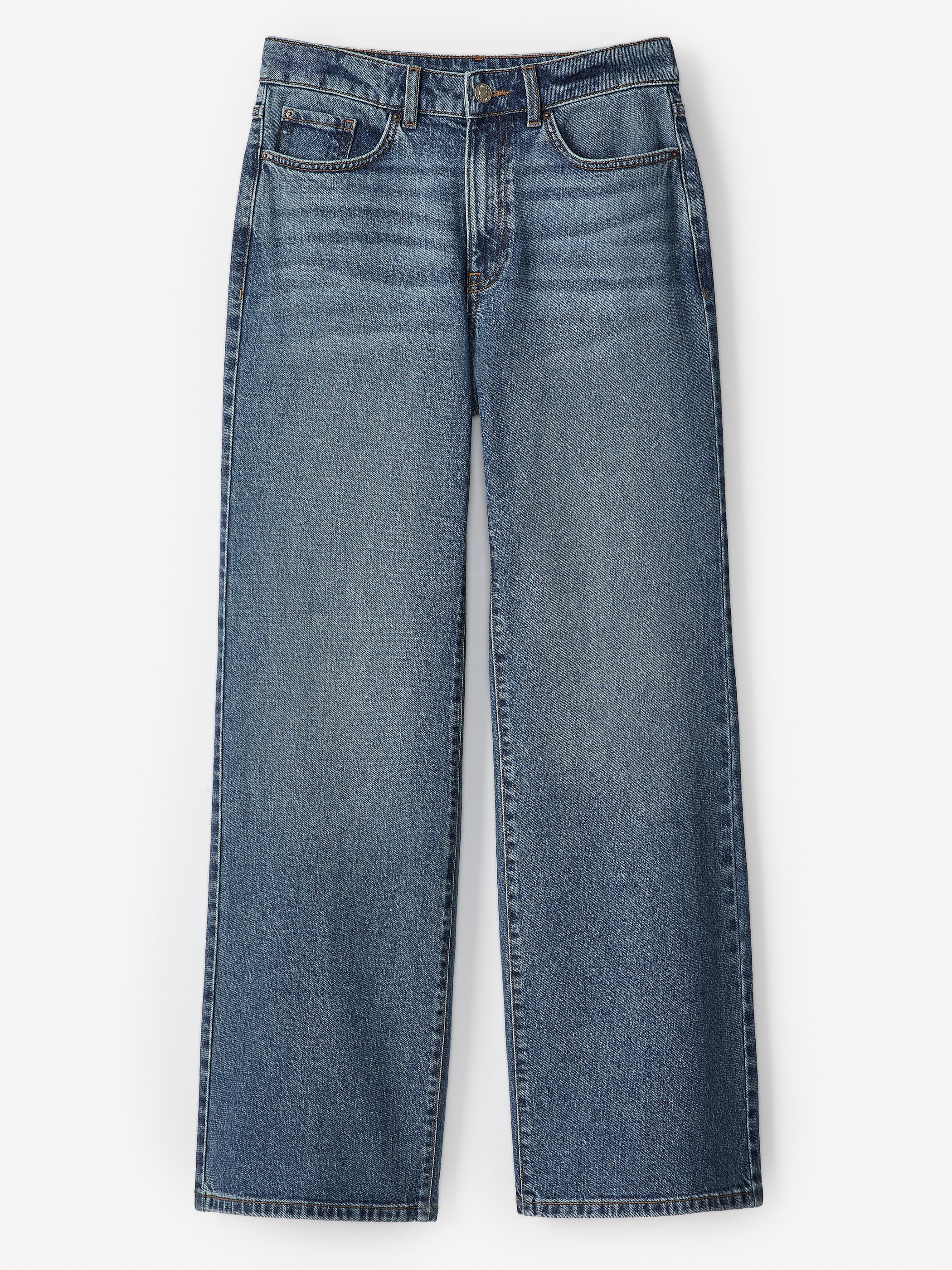 High-Rise Wide-Leg Jeans rw&co On Sale