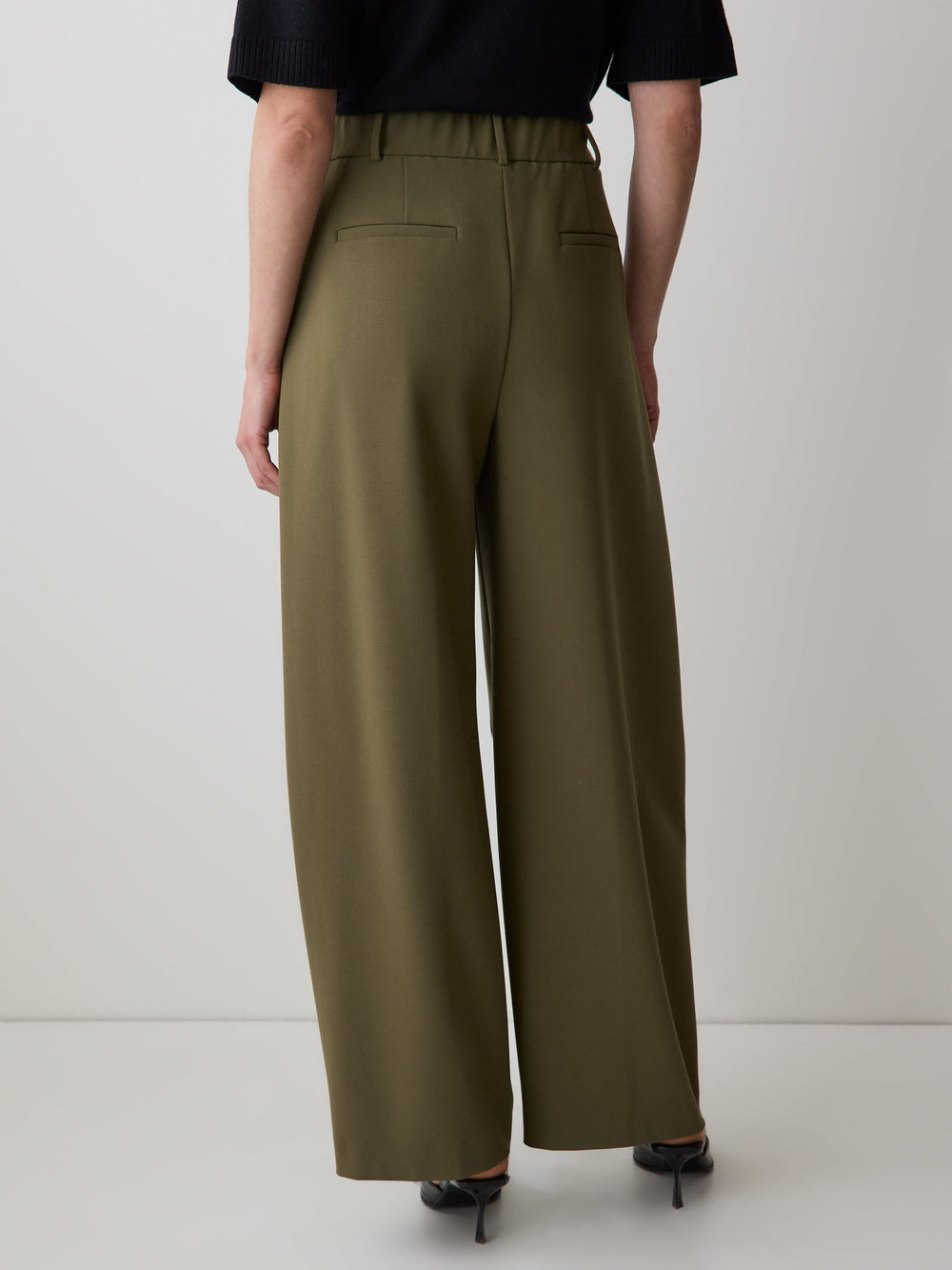 Twill High-Rise Barrel Pant rw&co On Sale