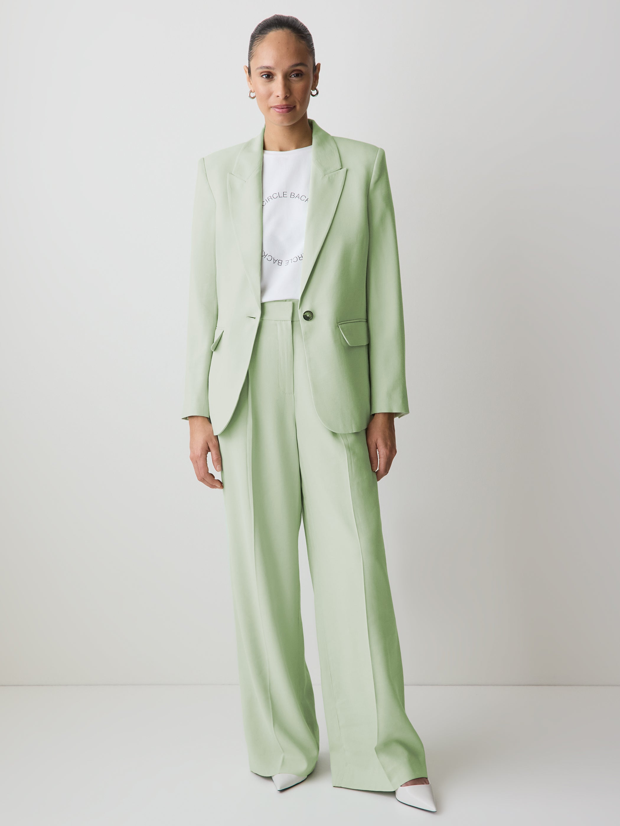 Relaxed-Fit One-Button Blazer rw&co Great Value Deal