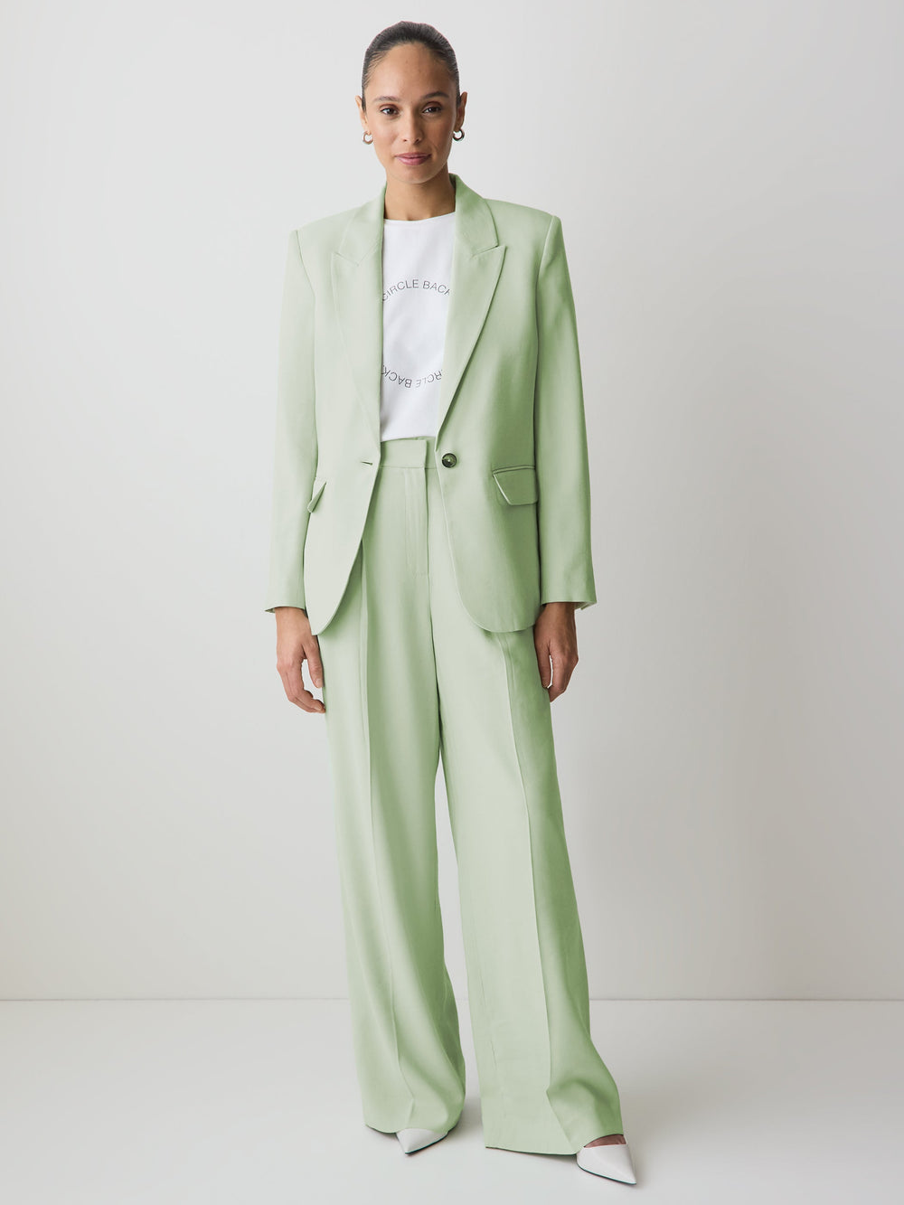 Relaxed-Fit One-Button Blazer rw&co Great Value Deal