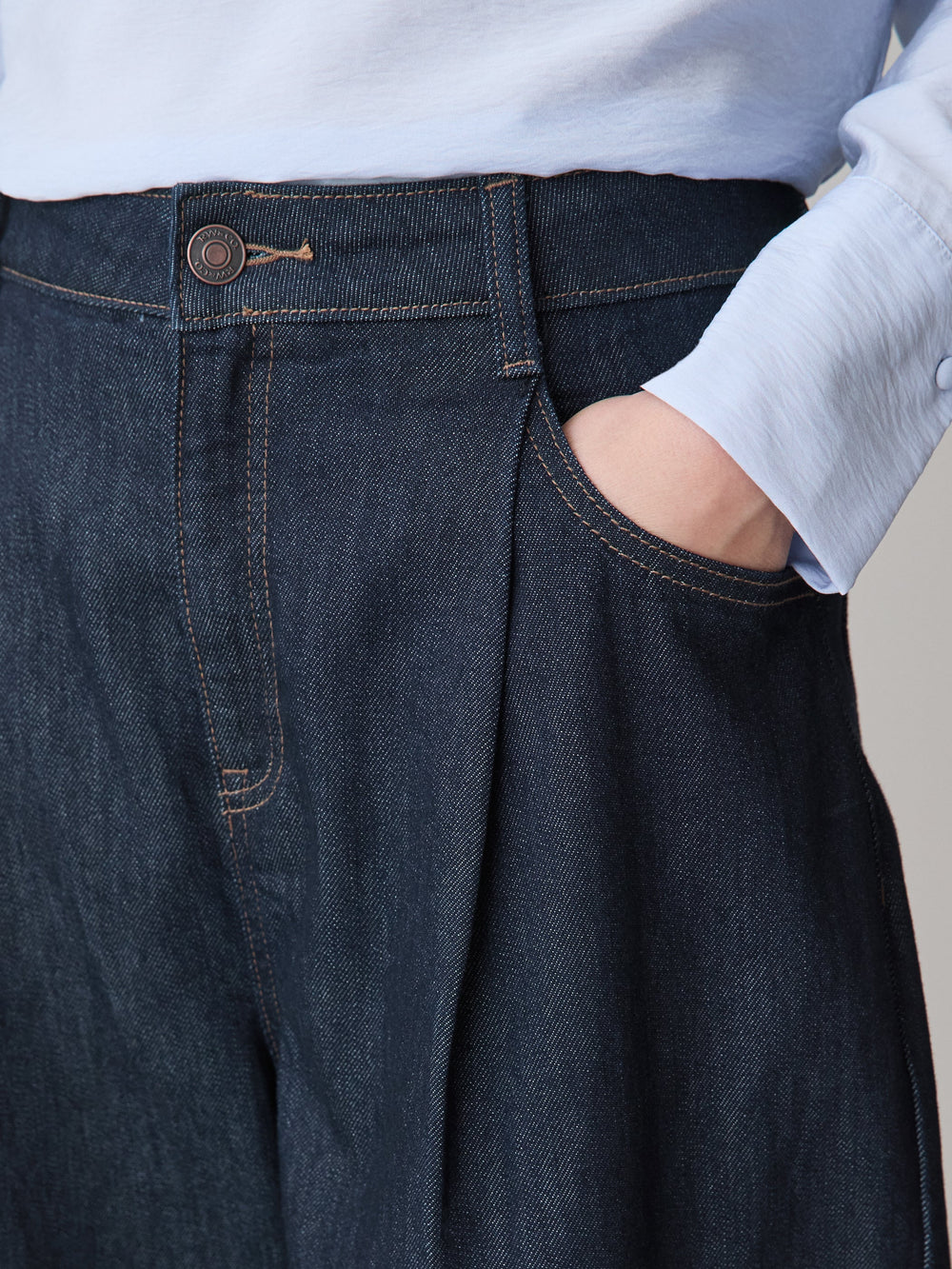 High-Rise Barrel Jeans rw&co On Sale