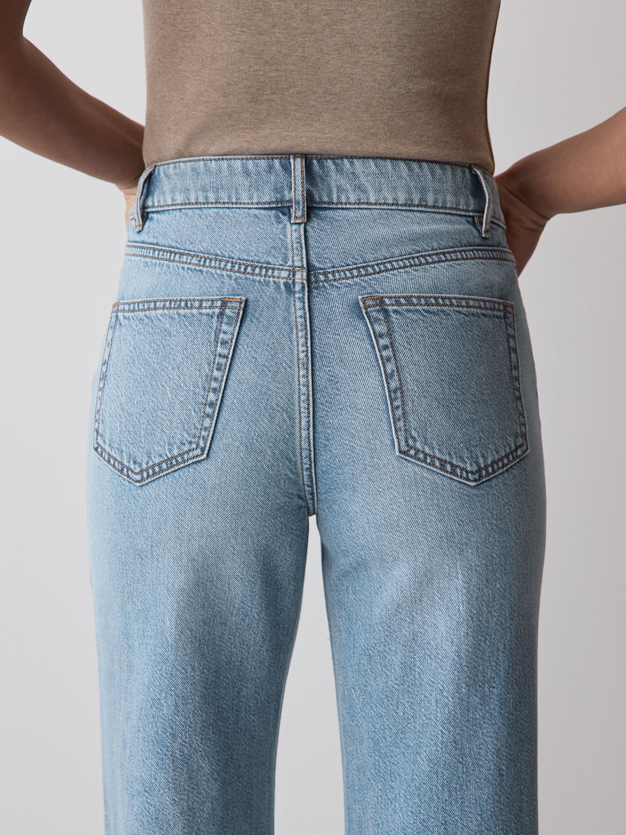 High-Rise Wide-Leg Jeans rw&co Exclusive Sale Price