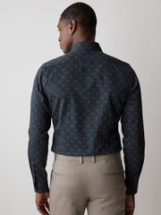 Slim Fit Dress Shirt with Floral Dotted Pattern rw&co On Sale