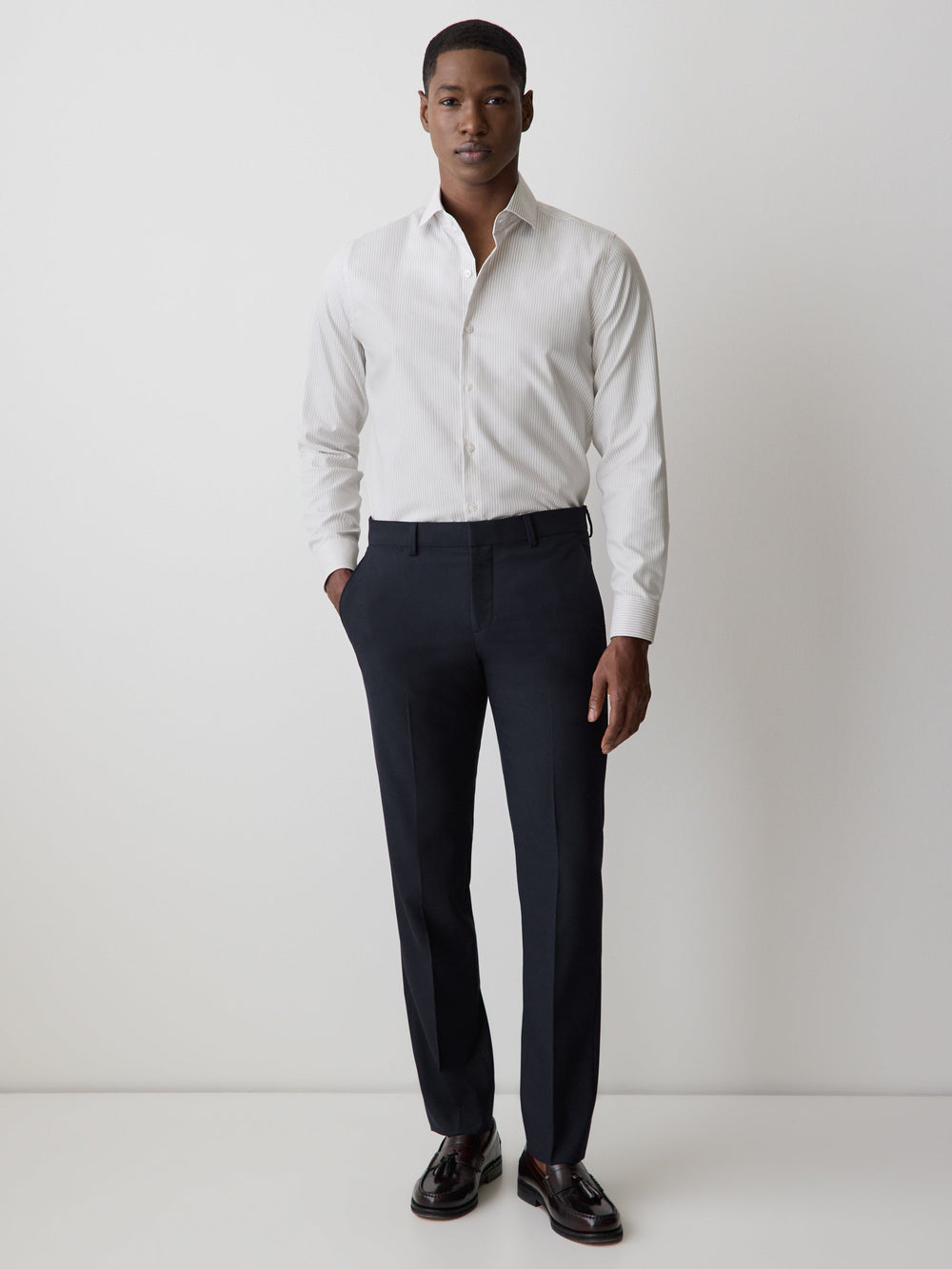 Tailored Fit Striped Dress Shirt rw&co Special Offer