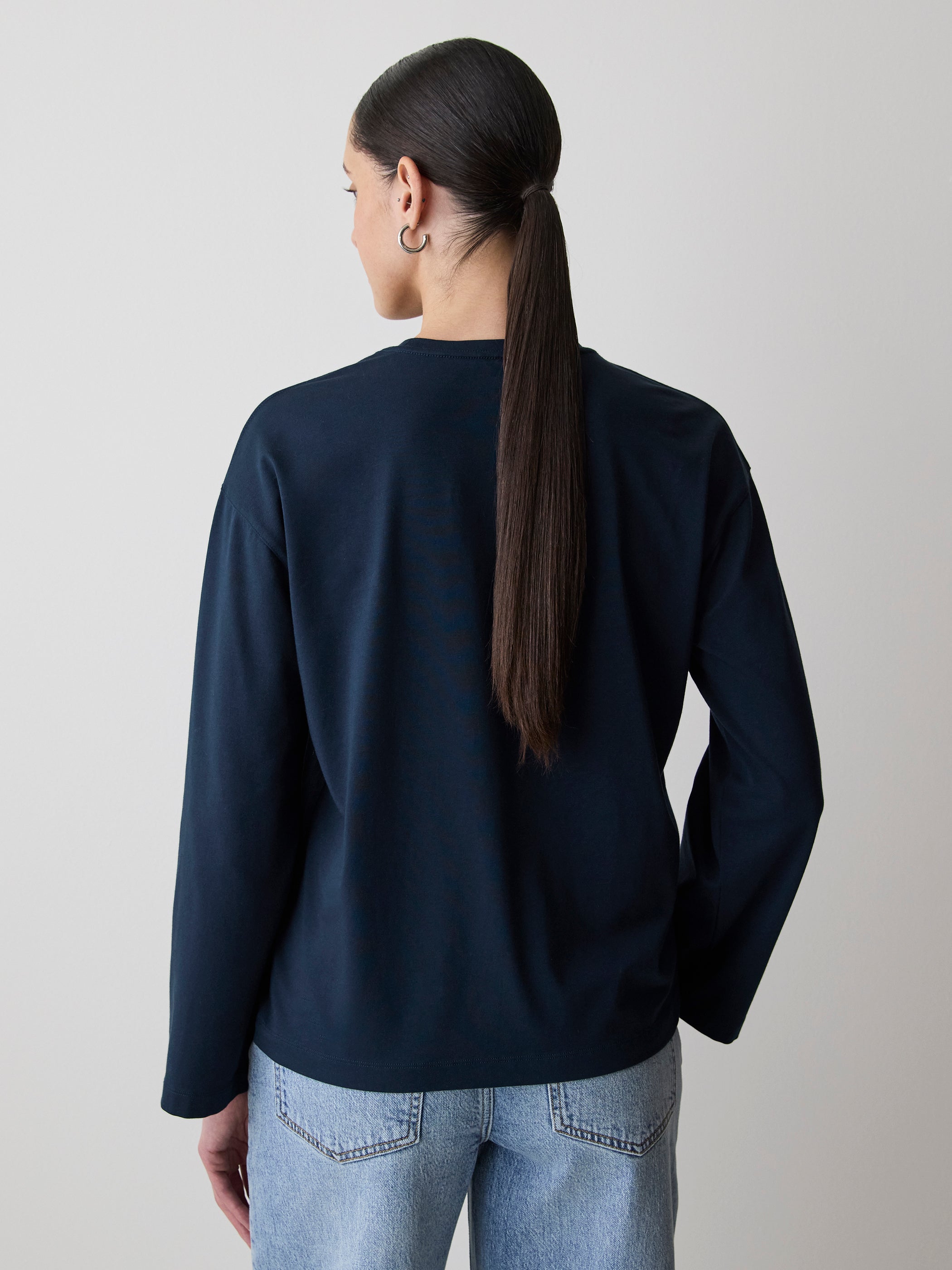 Oversized Supima Cotton Tee rw&co On Sale