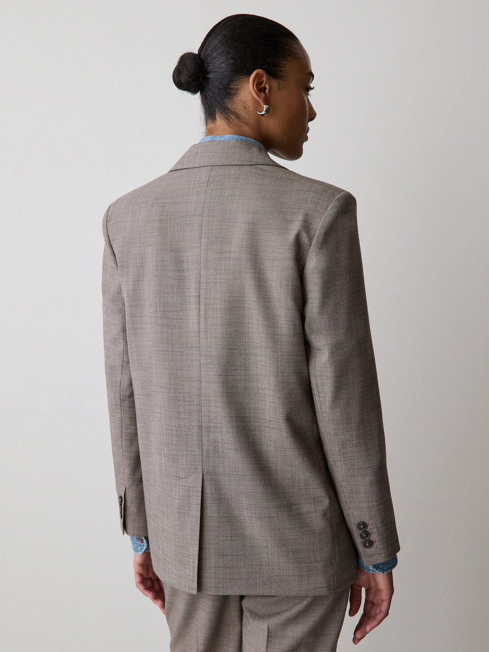 Taupe Oversized One-Button Blazer rw&co Limited Time Discount