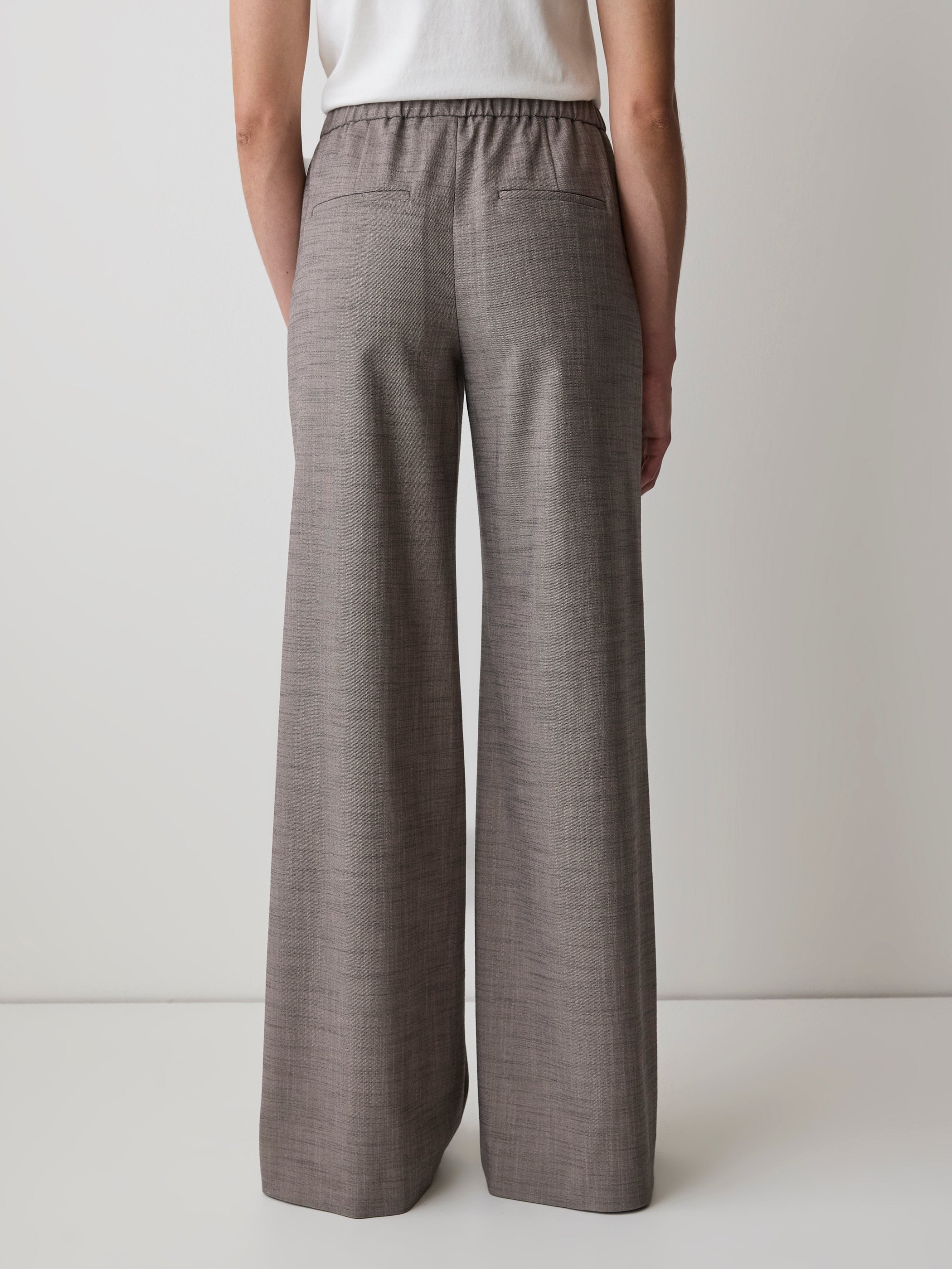 Twill Mid-Rise Wide-Leg Pant rw&co Special Promo Price