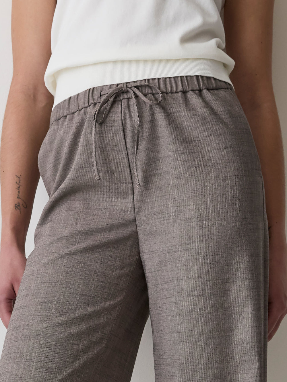 Twill Mid-Rise Wide-Leg Pant rw&co Special Promo Price