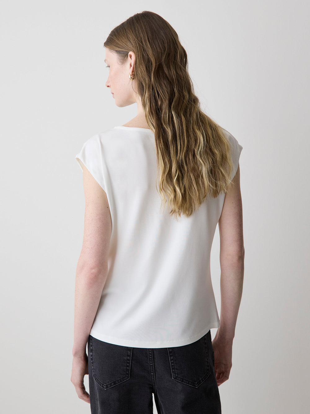 Extended-Sleeve Boat-Neck Top with Pleated Details rw&co Exclusive Sale Price