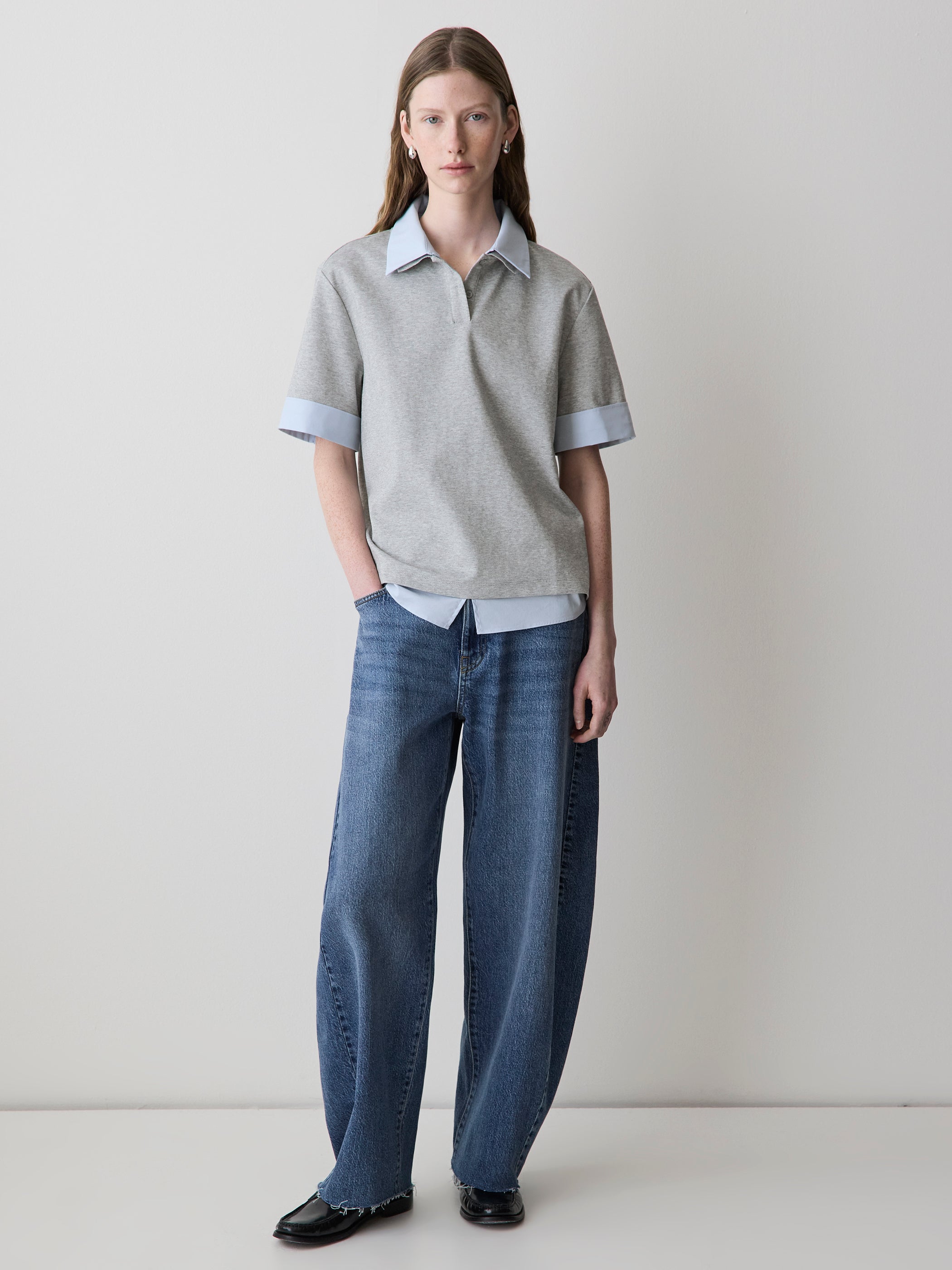 Mix-Media Short-Sleeve Polo rw&co Great Value Deal