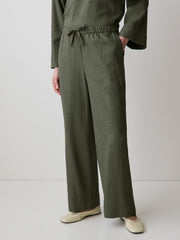 Linen Mid-Rise Straight-Leg Pant rw&co On Sale