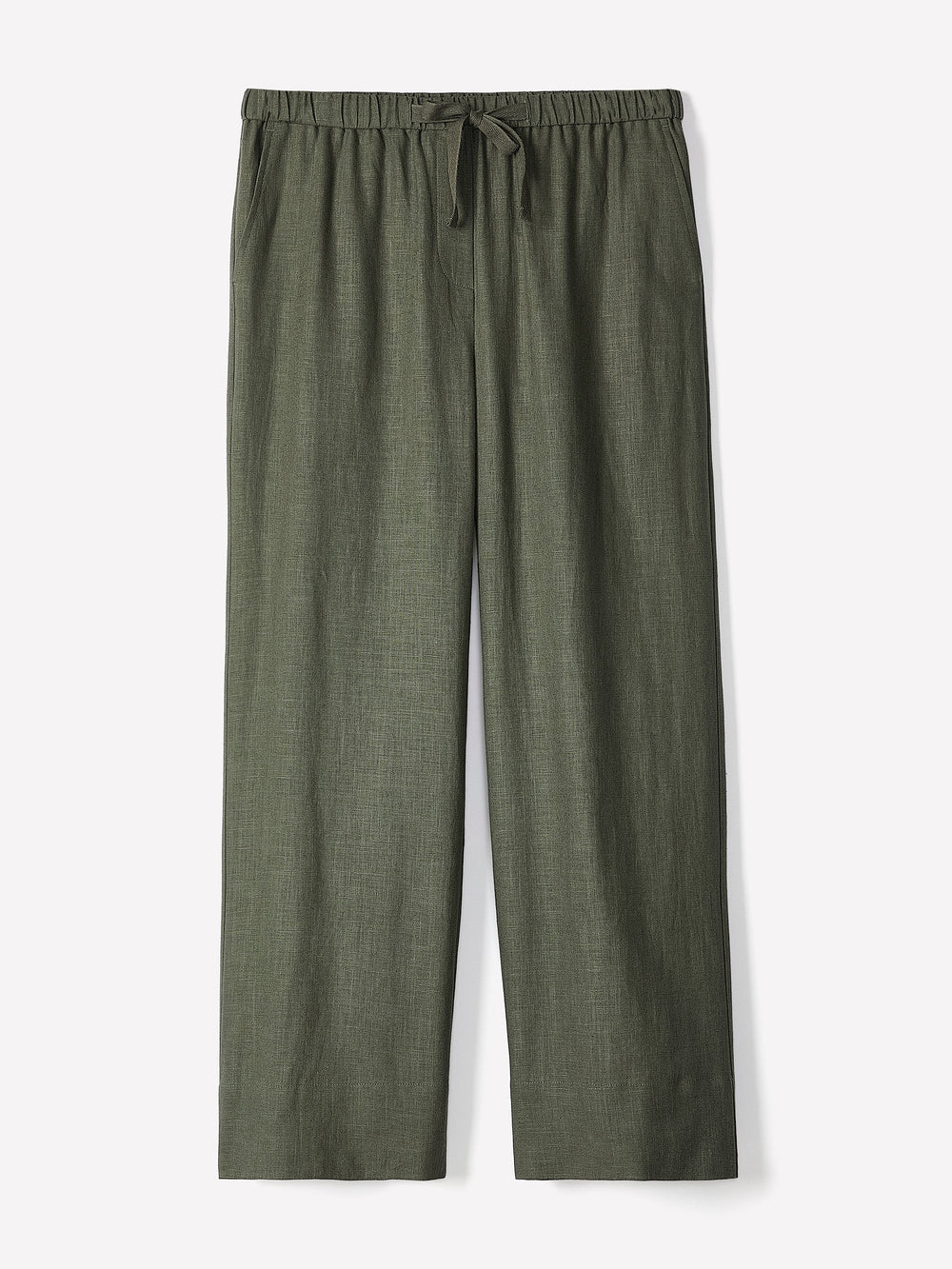 Linen Mid-Rise Straight-Leg Pant rw&co On Sale