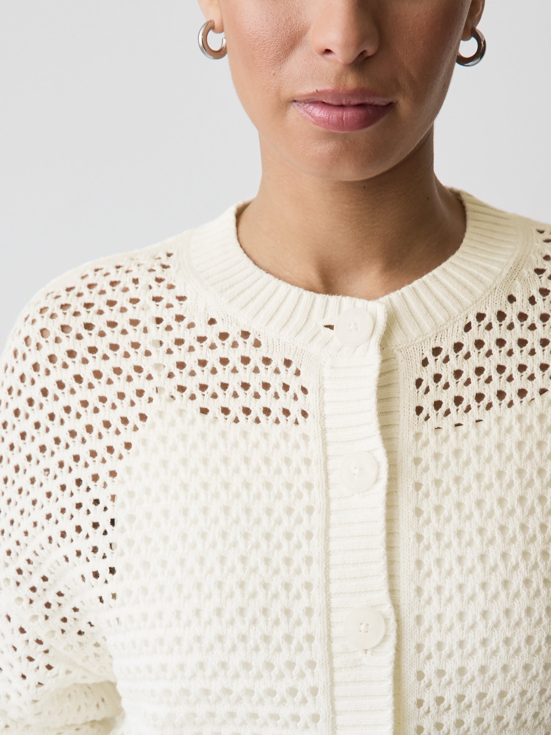 Long-Sleeve Open-Stitch Cardigan rw&co Special Offer