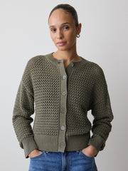 Long-Sleeve Open-Stitch Cardigan rw&co Special Offer