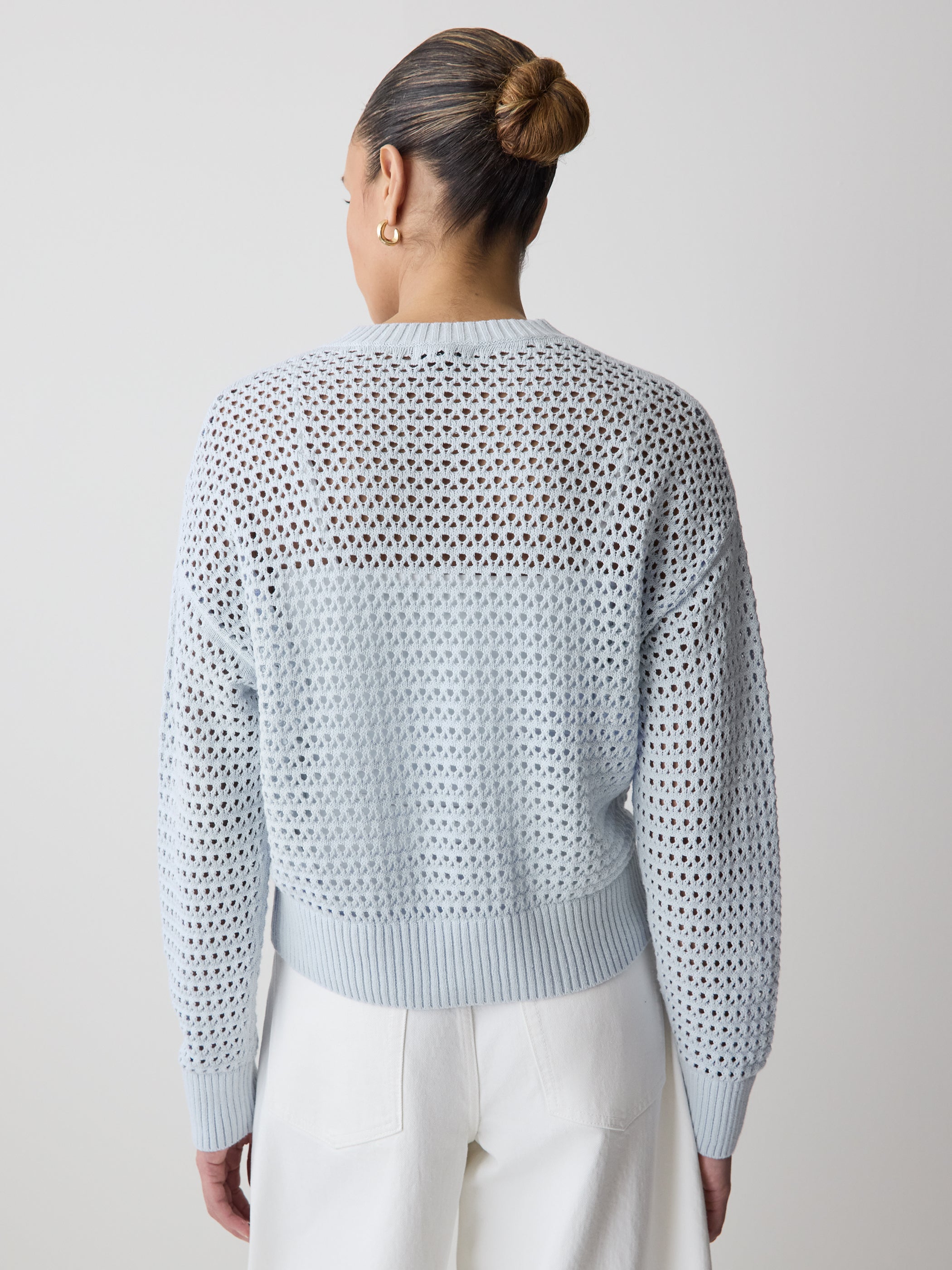 Long-Sleeve Open-Stitch Cardigan rw&co Special Offer