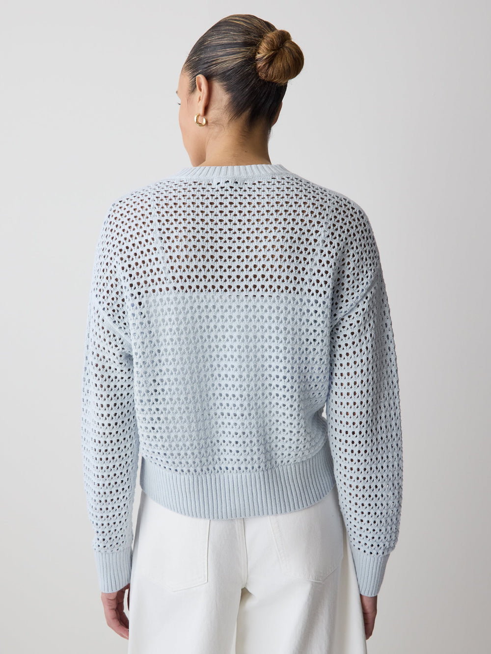 Long-Sleeve Open-Stitch Cardigan rw&co Special Offer