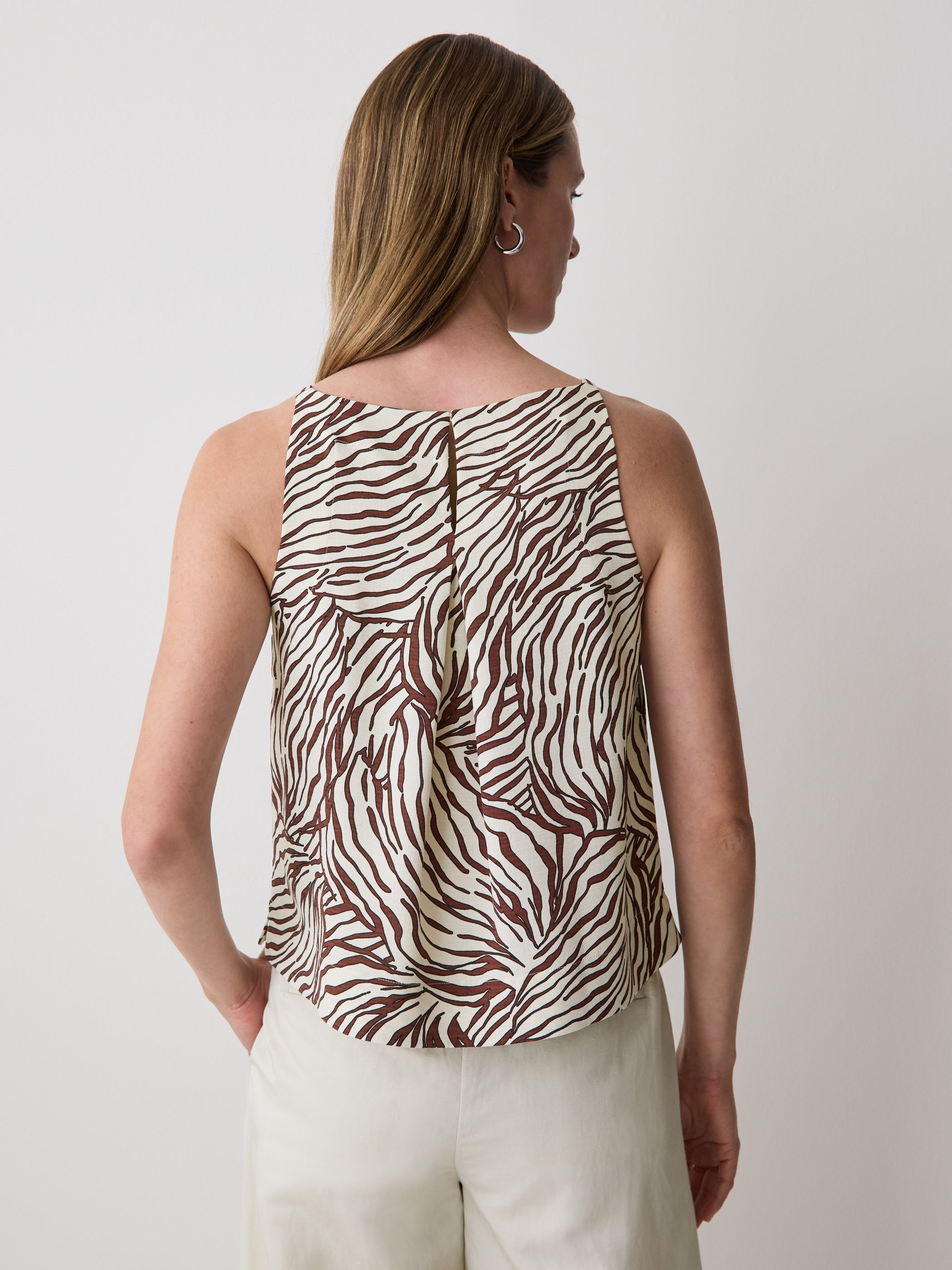 Sleeveless Crew-Neck Blouse rw&co Limited Time Discount