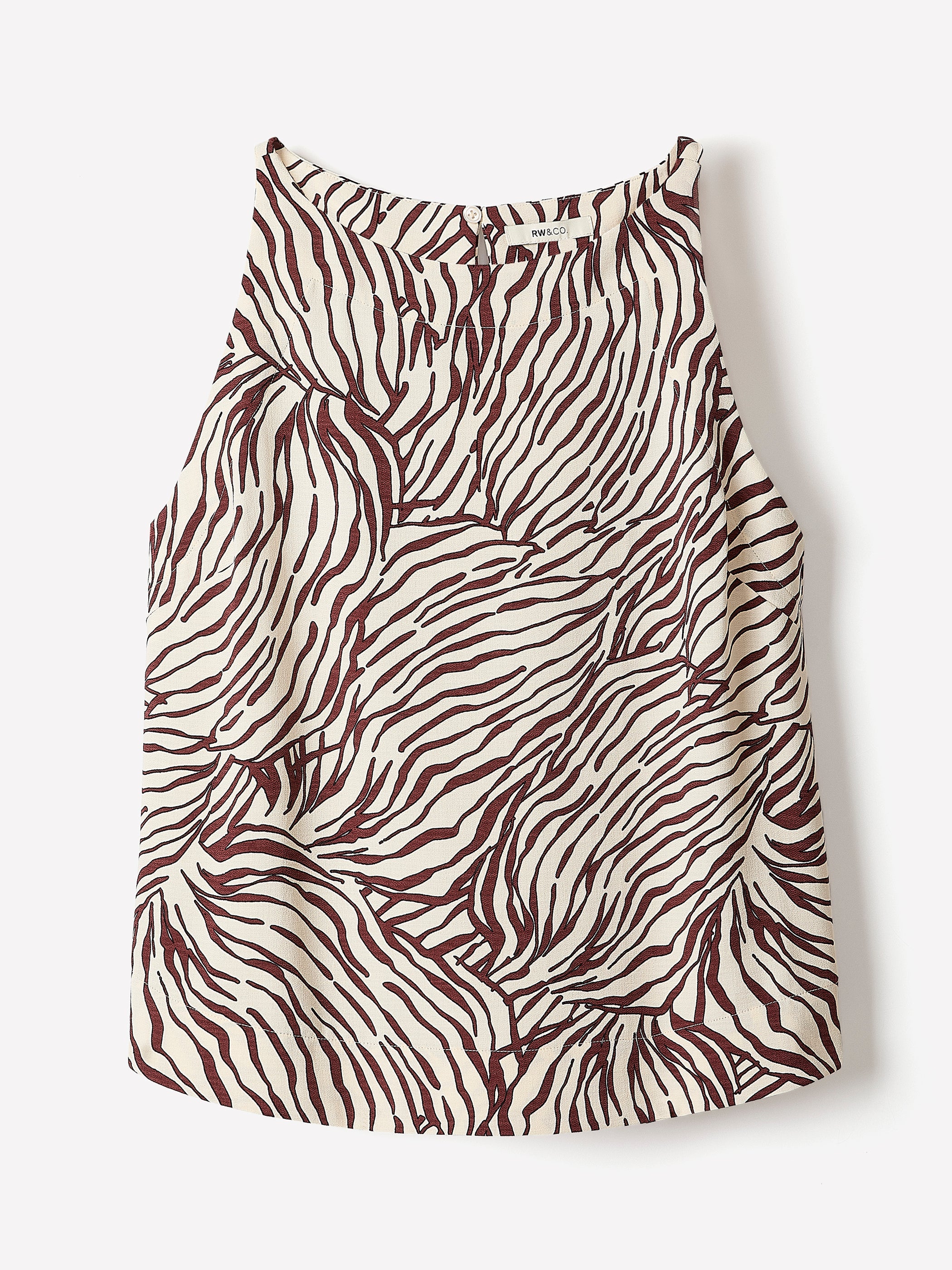 Sleeveless Crew-Neck Blouse rw&co Limited Time Discount