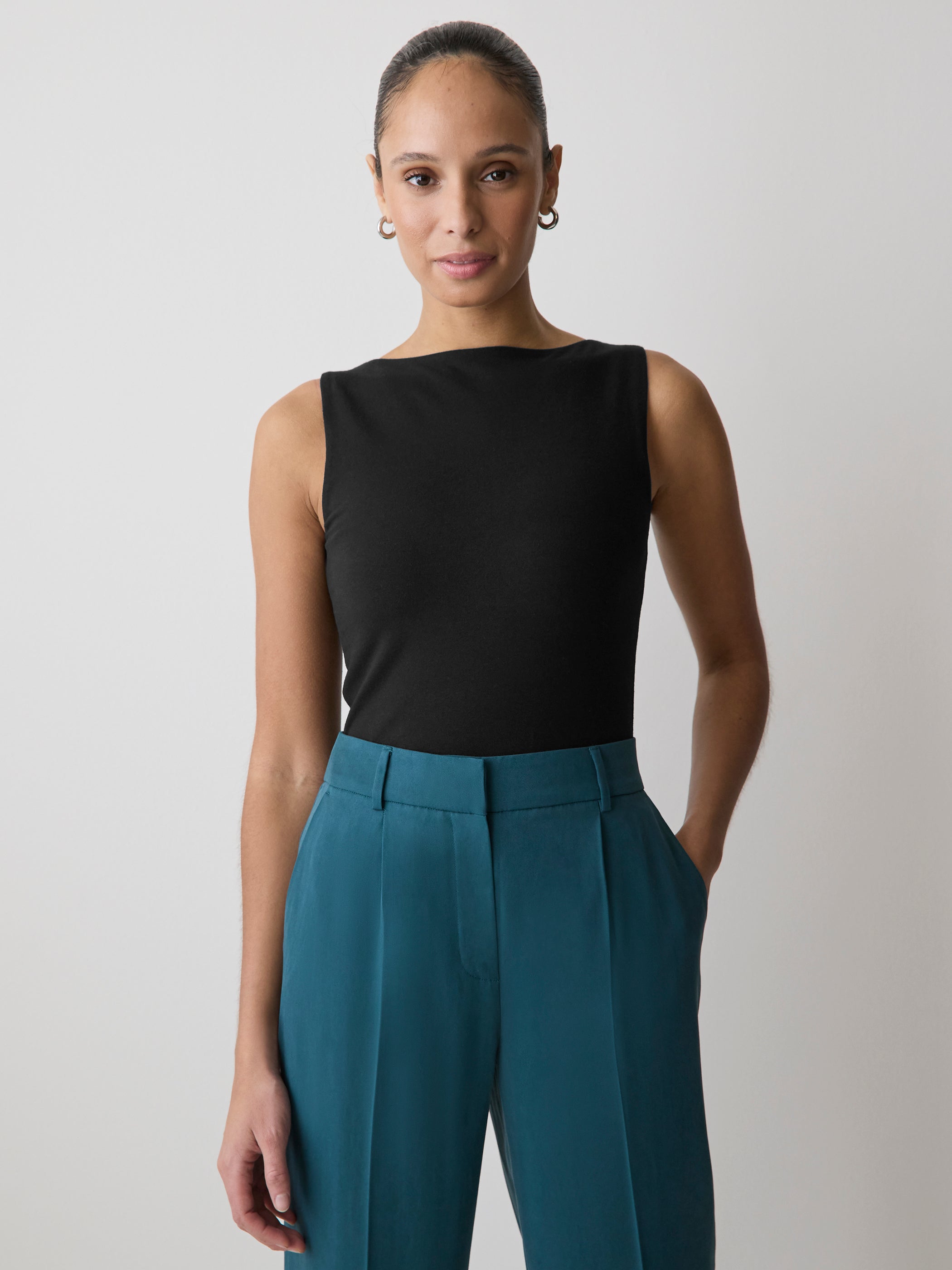 Organic Cotton Boat-Neck Cami rw&co Special Promo Price