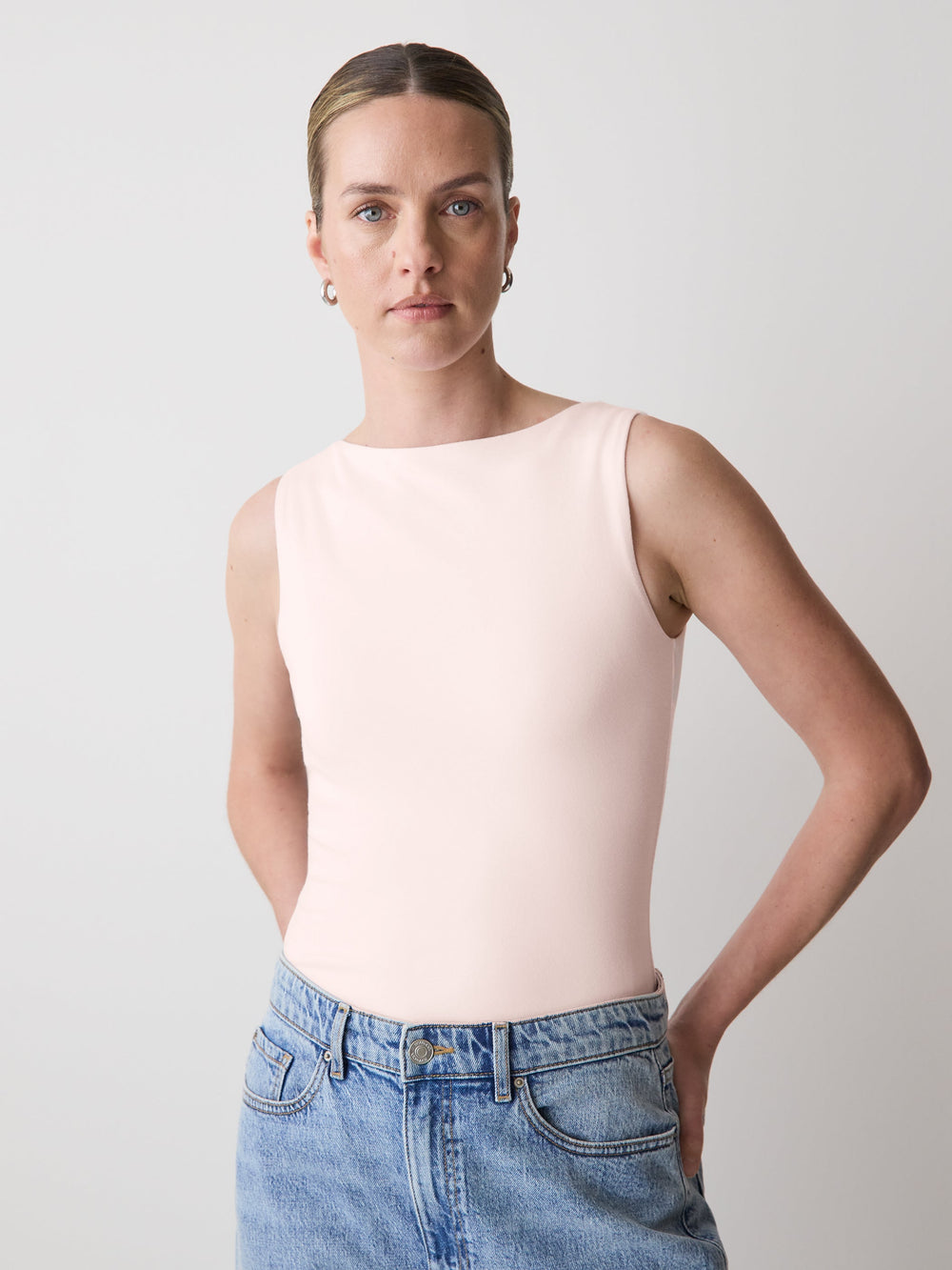 Organic Cotton Boat-Neck Cami rw&co Special Promo Price