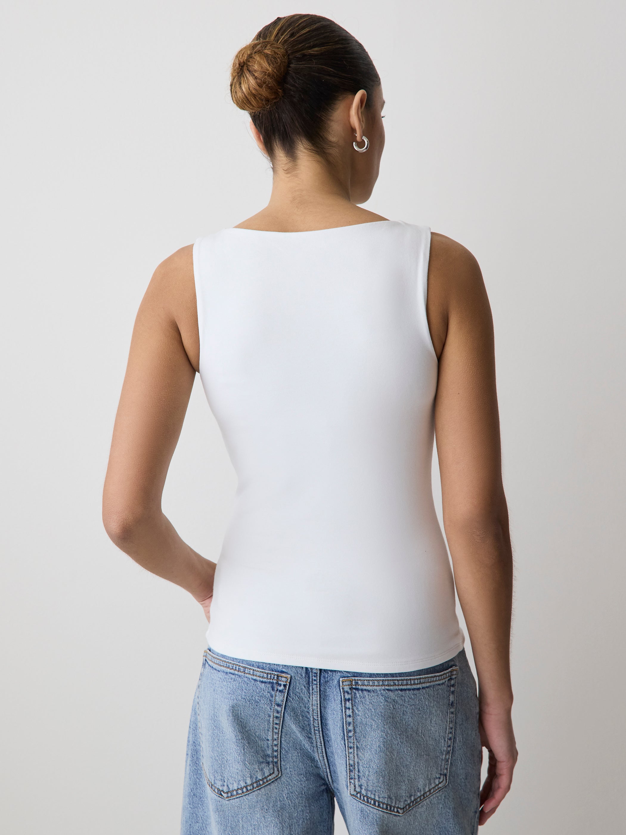 Organic Cotton Boat-Neck Cami rw&co Special Promo Price