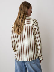 Long-Sleeve Twill Blouse with Notch Collar rw&co Exclusive Sale Price