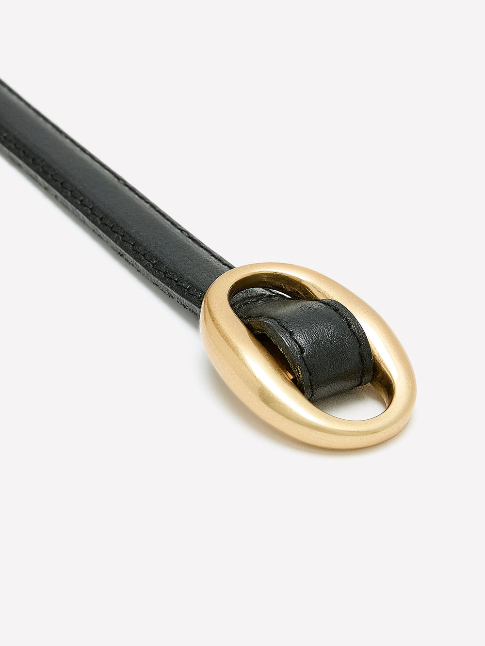 Thin Leather Belt with Sliding Buckle rw&co On Sale