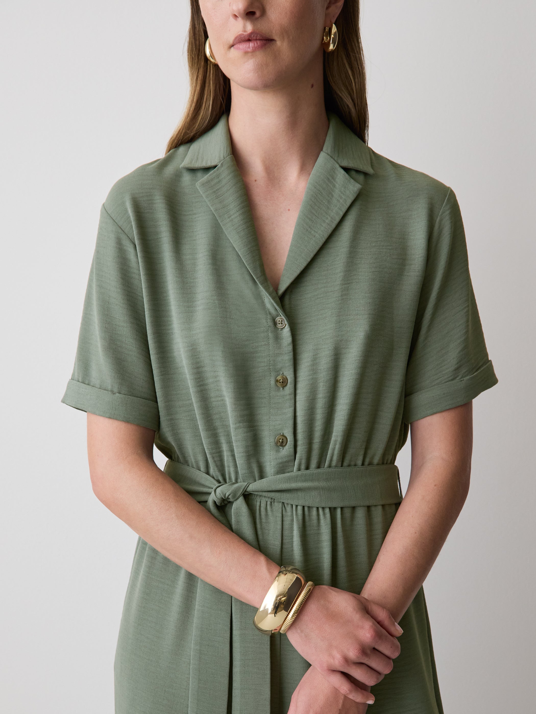 Short-Sleeve Wide-Leg Jumpsuit rw&co Exclusive Sale Price