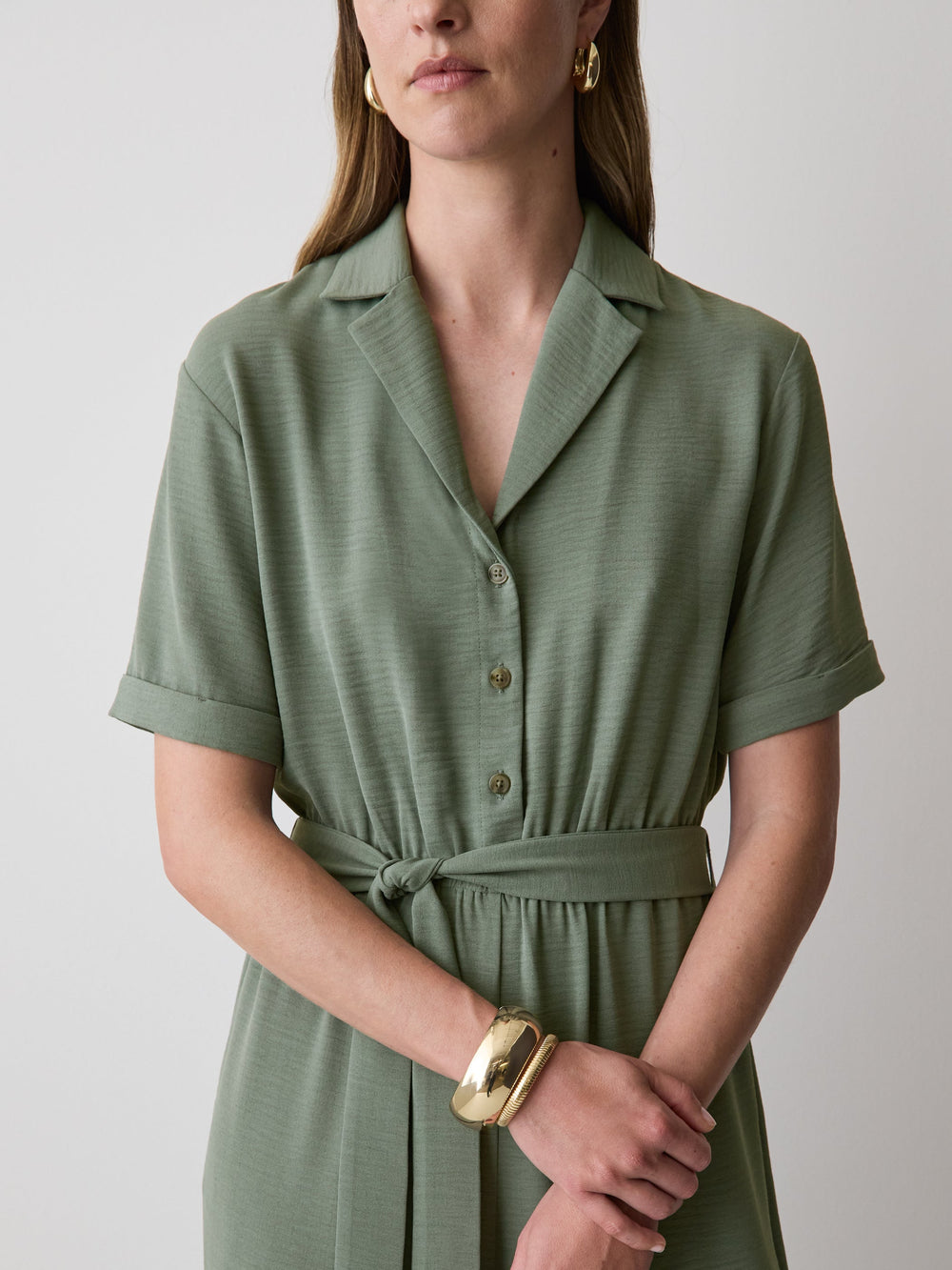 Short-Sleeve Wide-Leg Jumpsuit rw&co Exclusive Sale Price