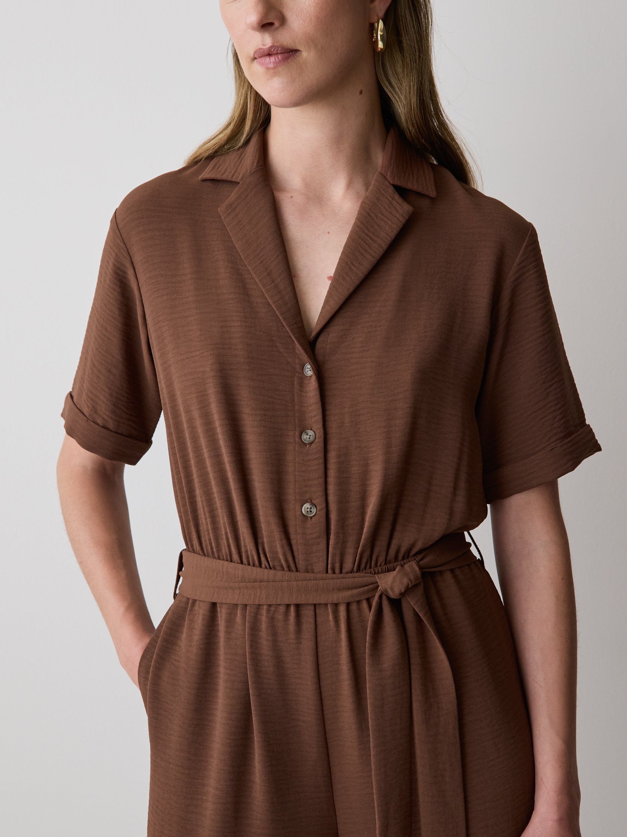 Short-Sleeve Wide-Leg Jumpsuit rw&co Exclusive Sale Price