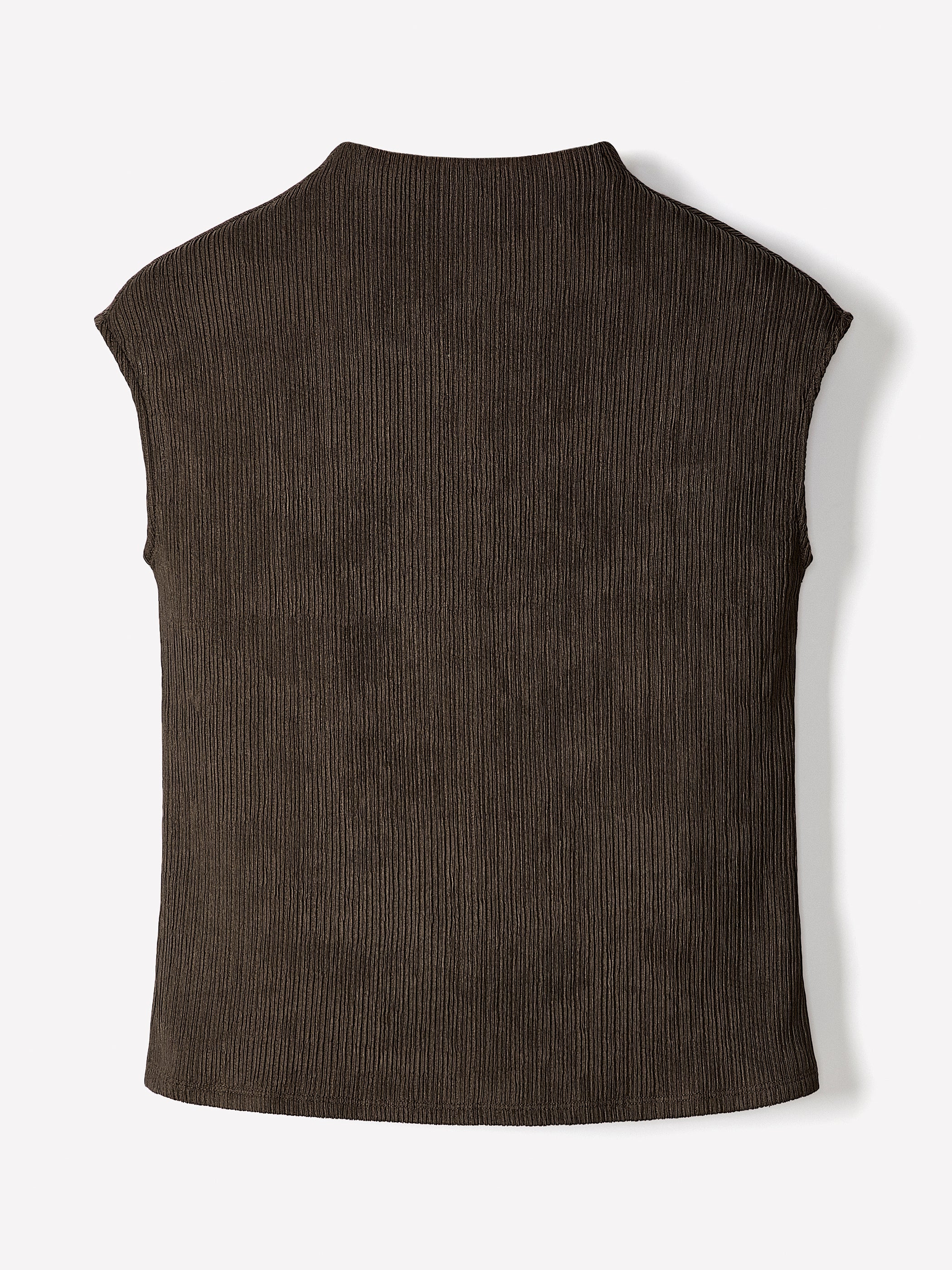 Sleeveless Funnel-Neck Textured Top rw&co Special Offer
