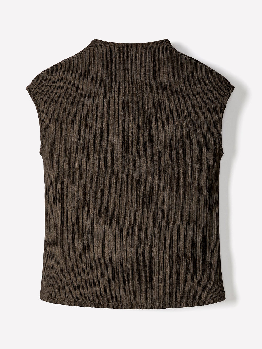 Sleeveless Funnel-Neck Textured Top rw&co Special Offer