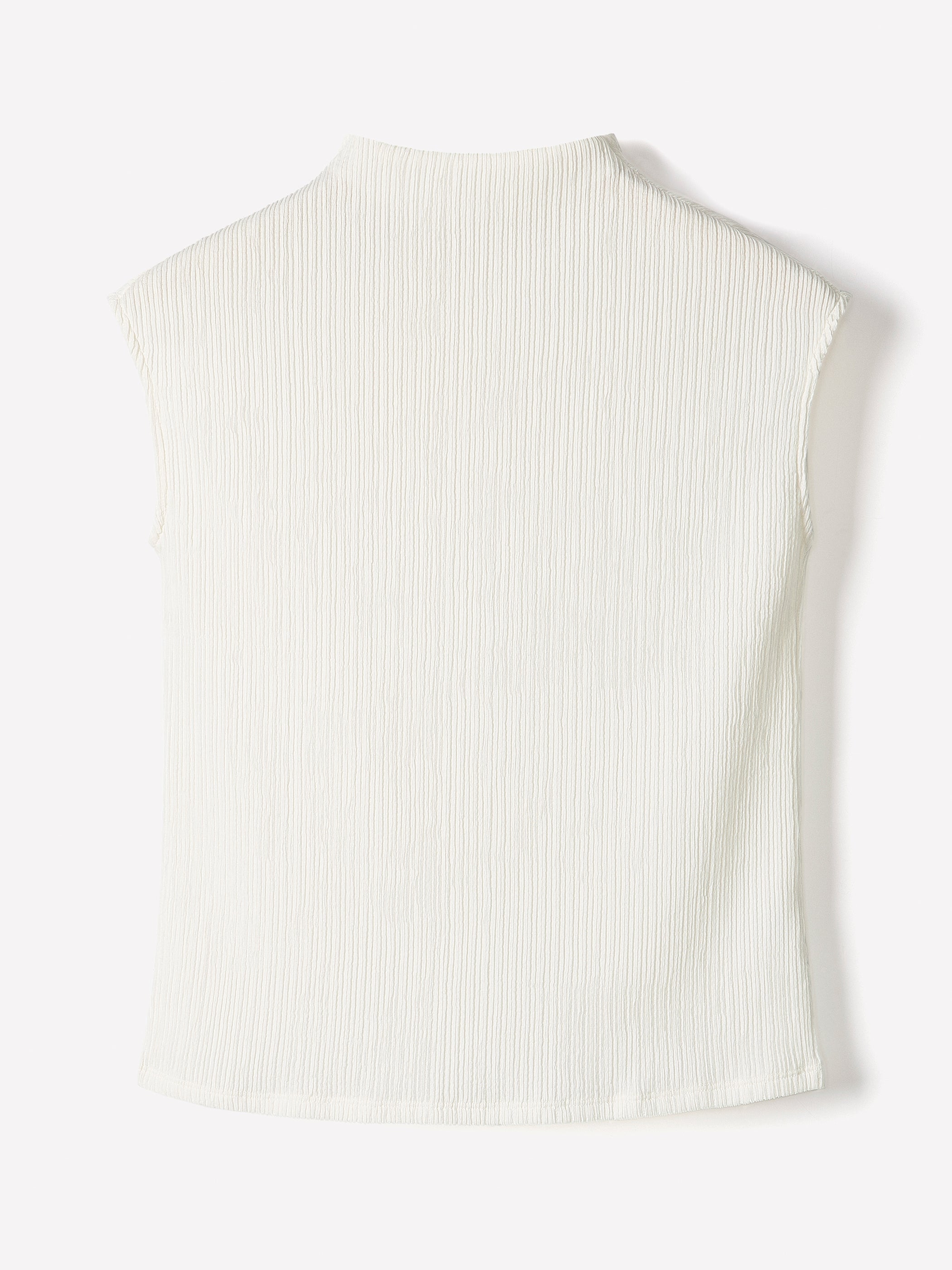 Sleeveless Funnel-Neck Textured Top rw&co Special Offer