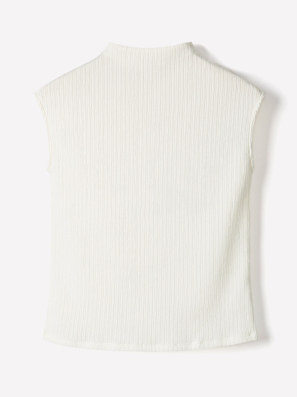 Sleeveless Funnel-Neck Textured Top rw&co Special Offer