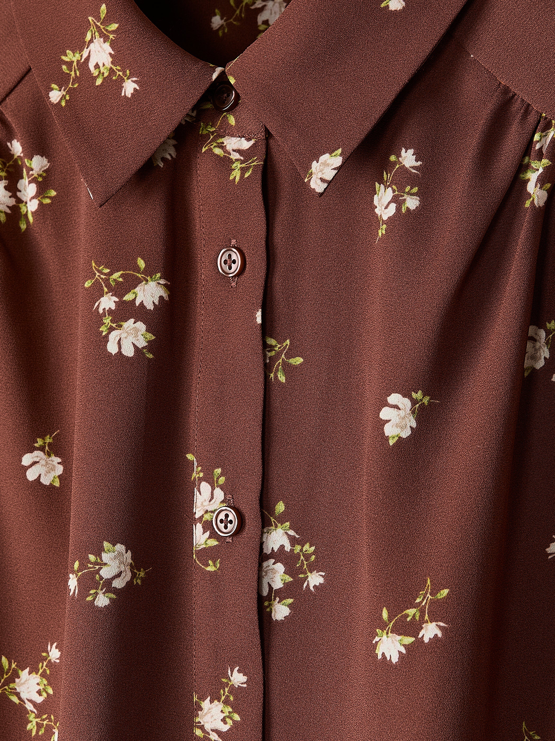 Silky Crepe Short-Sleeve Buttoned-Down Blouse rw&co On Sale