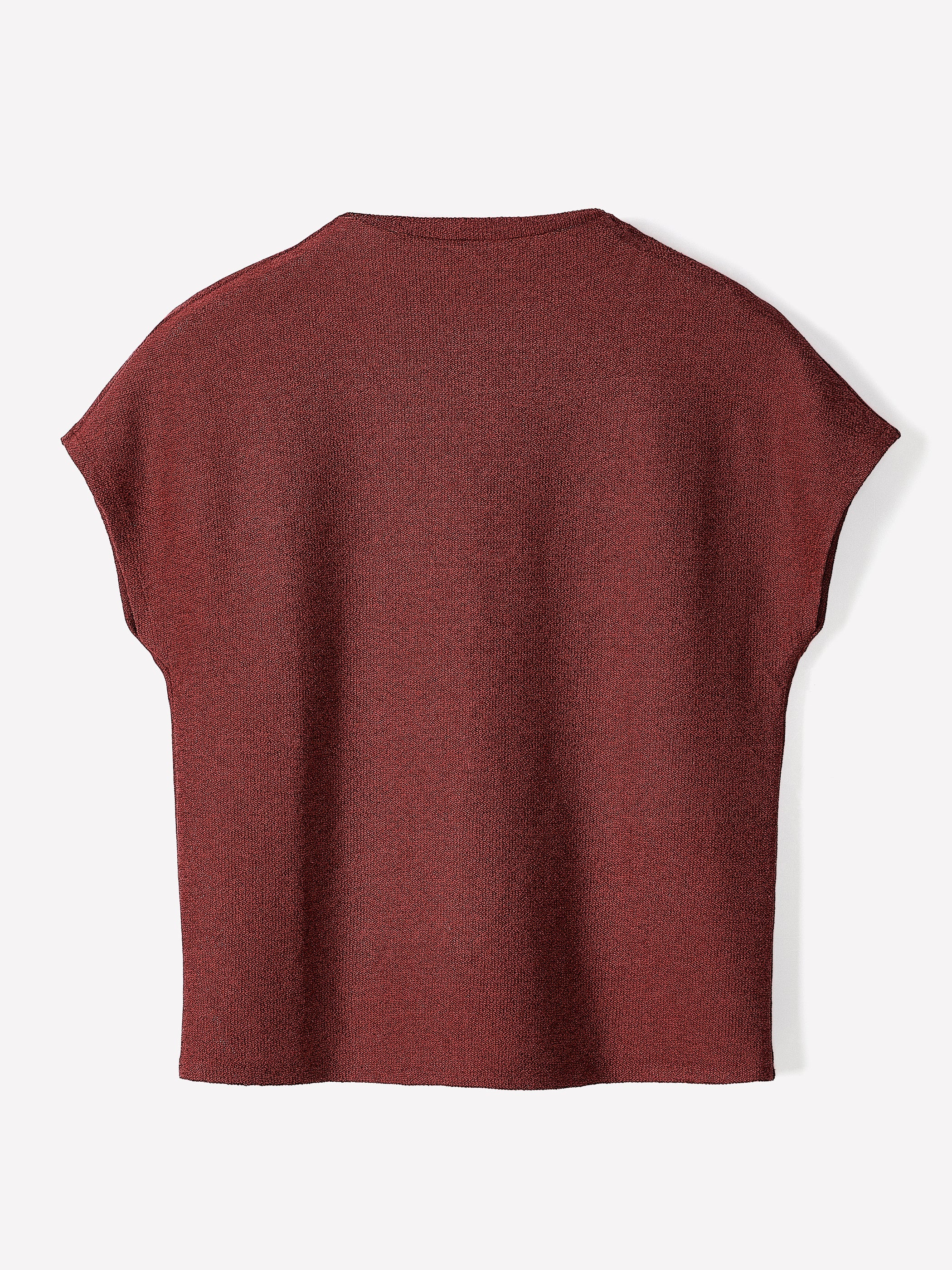 Extended-Sleeve Mock-Neck Textured Top rw&co Exclusive Sale Price