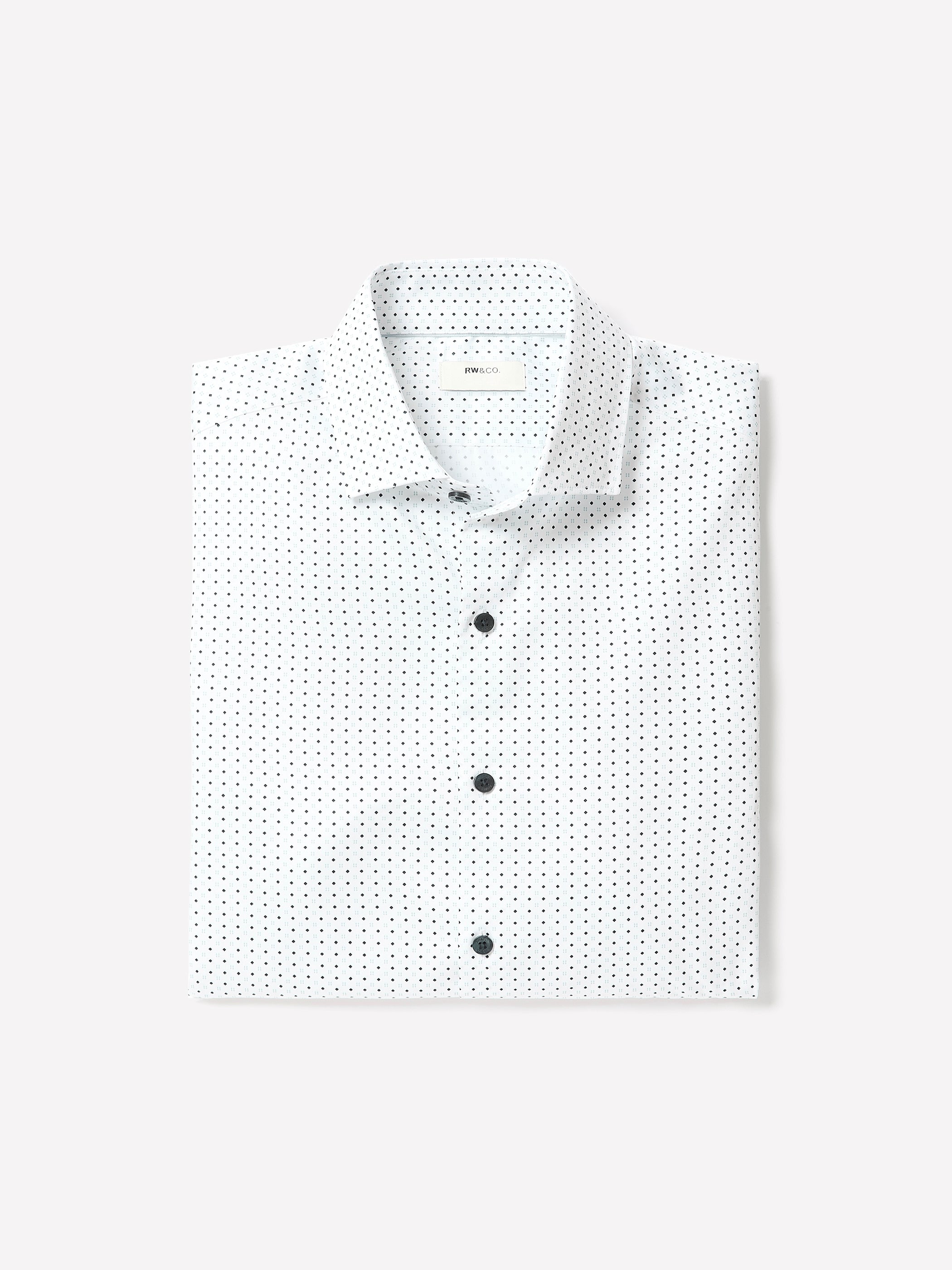 Slim Fit Dress Shirt With Micro Geometric Pattern rw&co Exclusive Sale Price