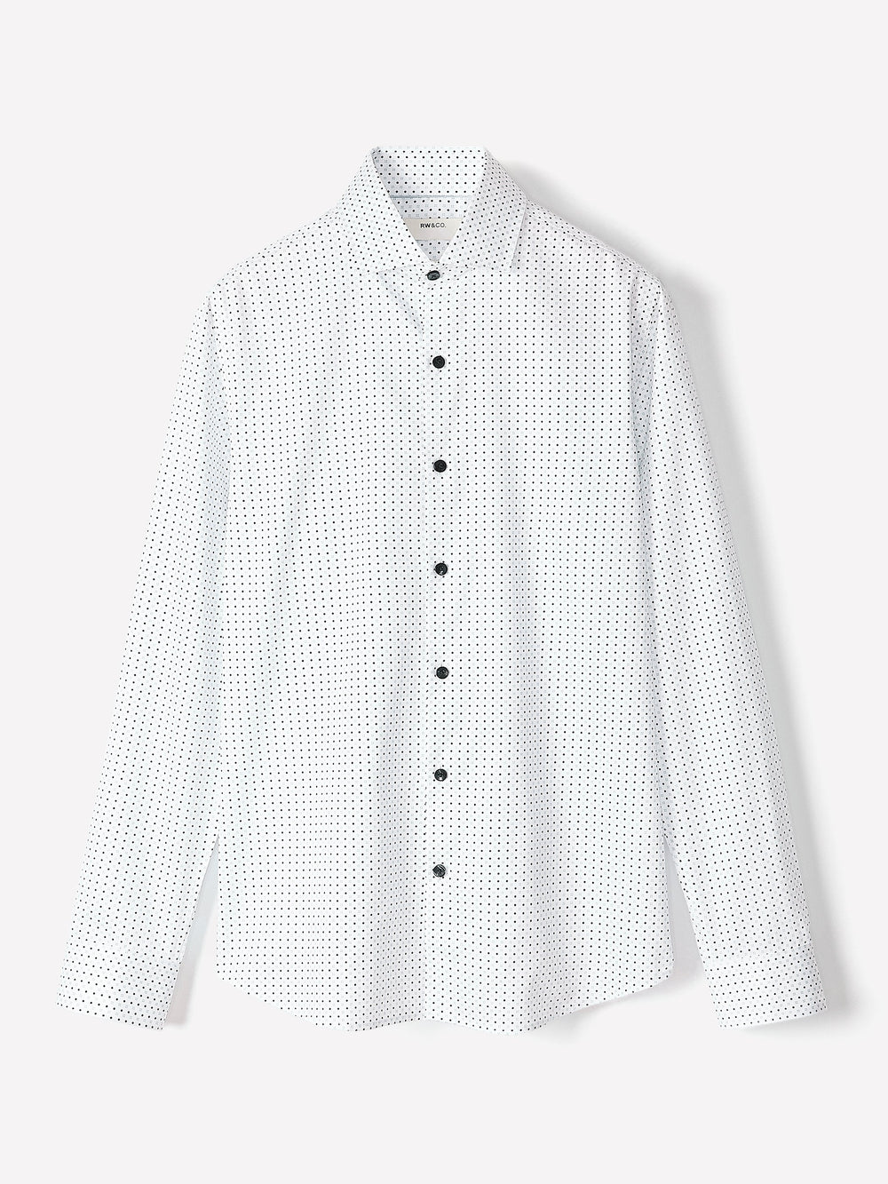 Slim Fit Dress Shirt With Micro Geometric Pattern rw&co Exclusive Sale Price