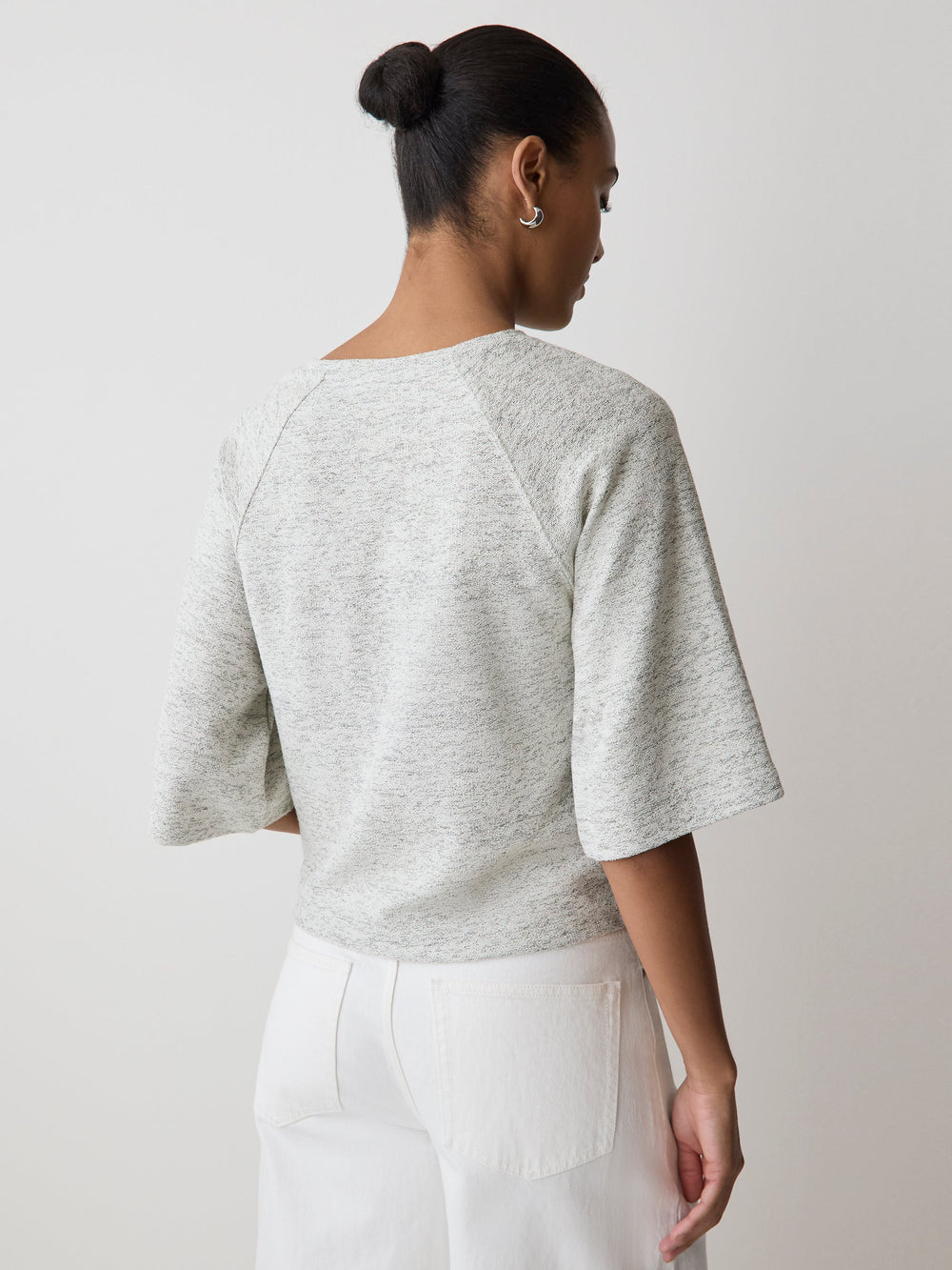 Long-Raglan-Sleeve Crew-Neck Top rw&co Special Offer