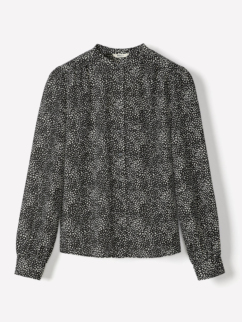 Silky Crepe Long-Sleeve Buttoned-Down Blouse rw&co Exclusive Sale Price