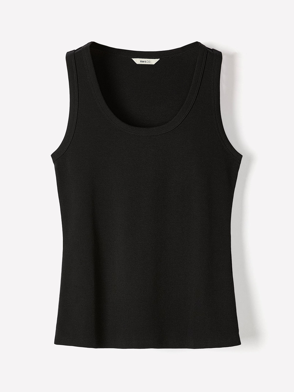 Scoop-Neck Ribbed Tank rw&co Special Offer