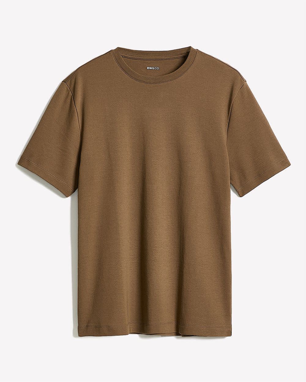 Solid Short-Sleeve Crew-Neck Tee rw&co Exclusive Sale Price